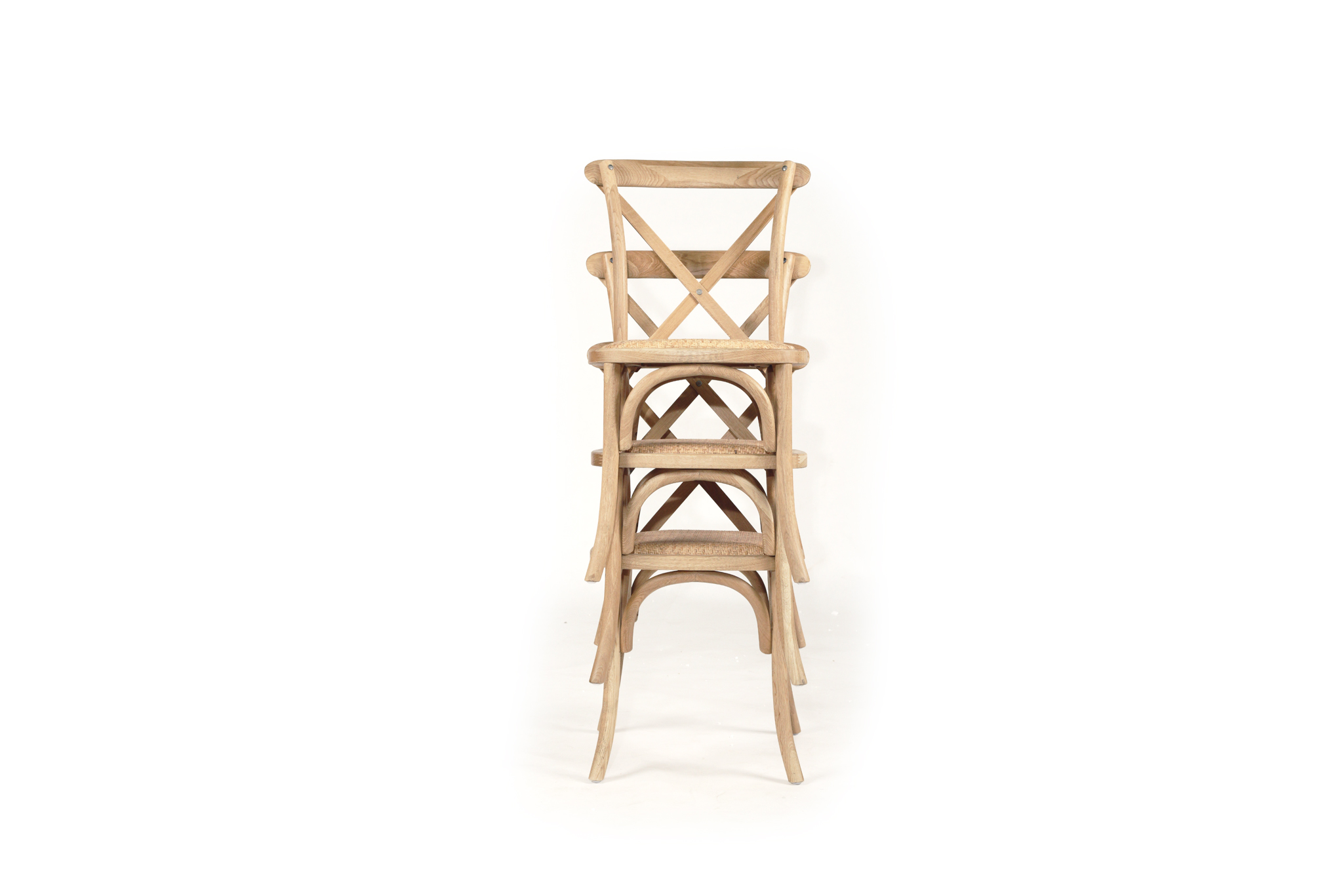 Stackable Provincial Cross Back Chair - Natural Oak - Image 11
