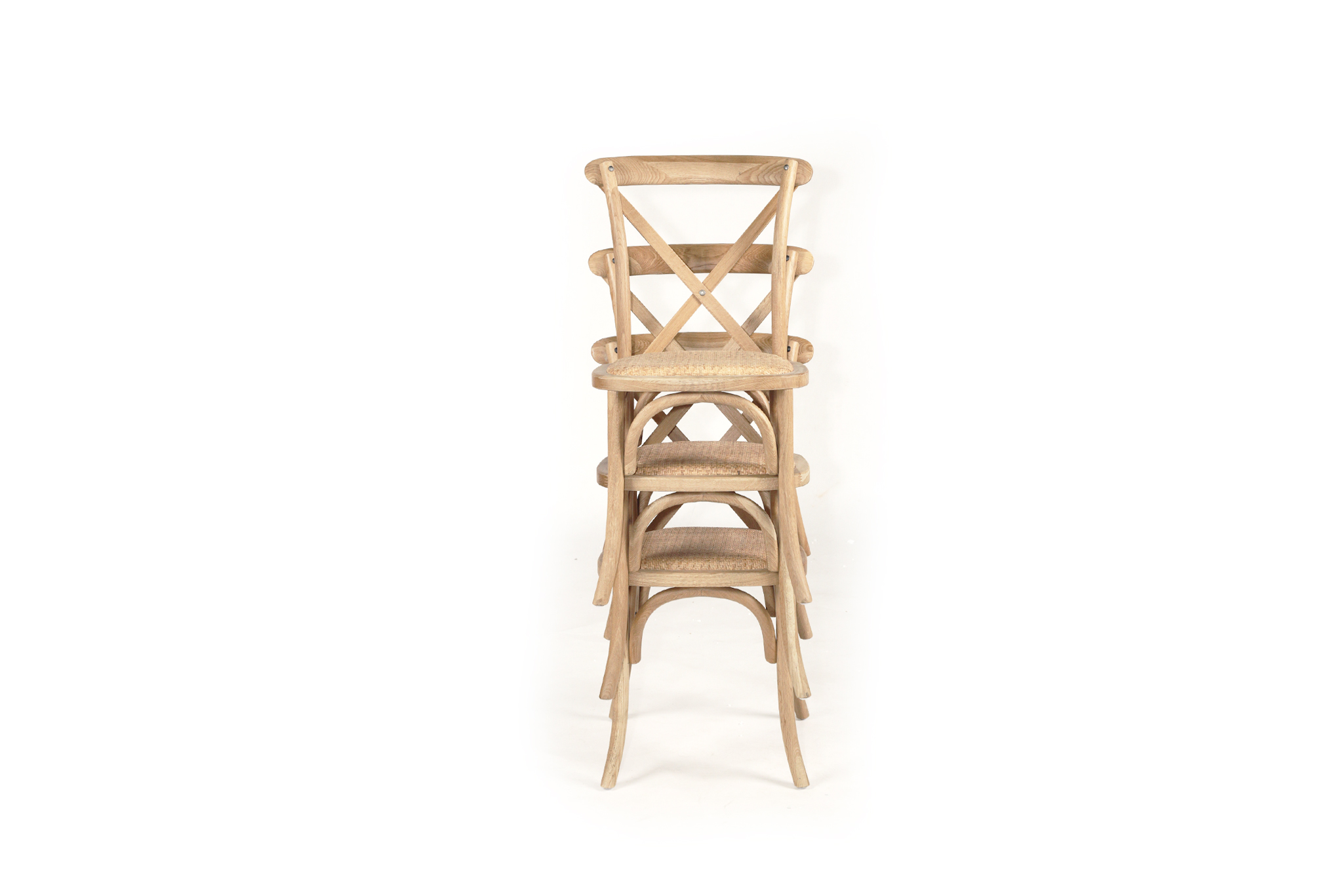 Stackable Provincial Cross Back Chair - Natural Oak - Image 12