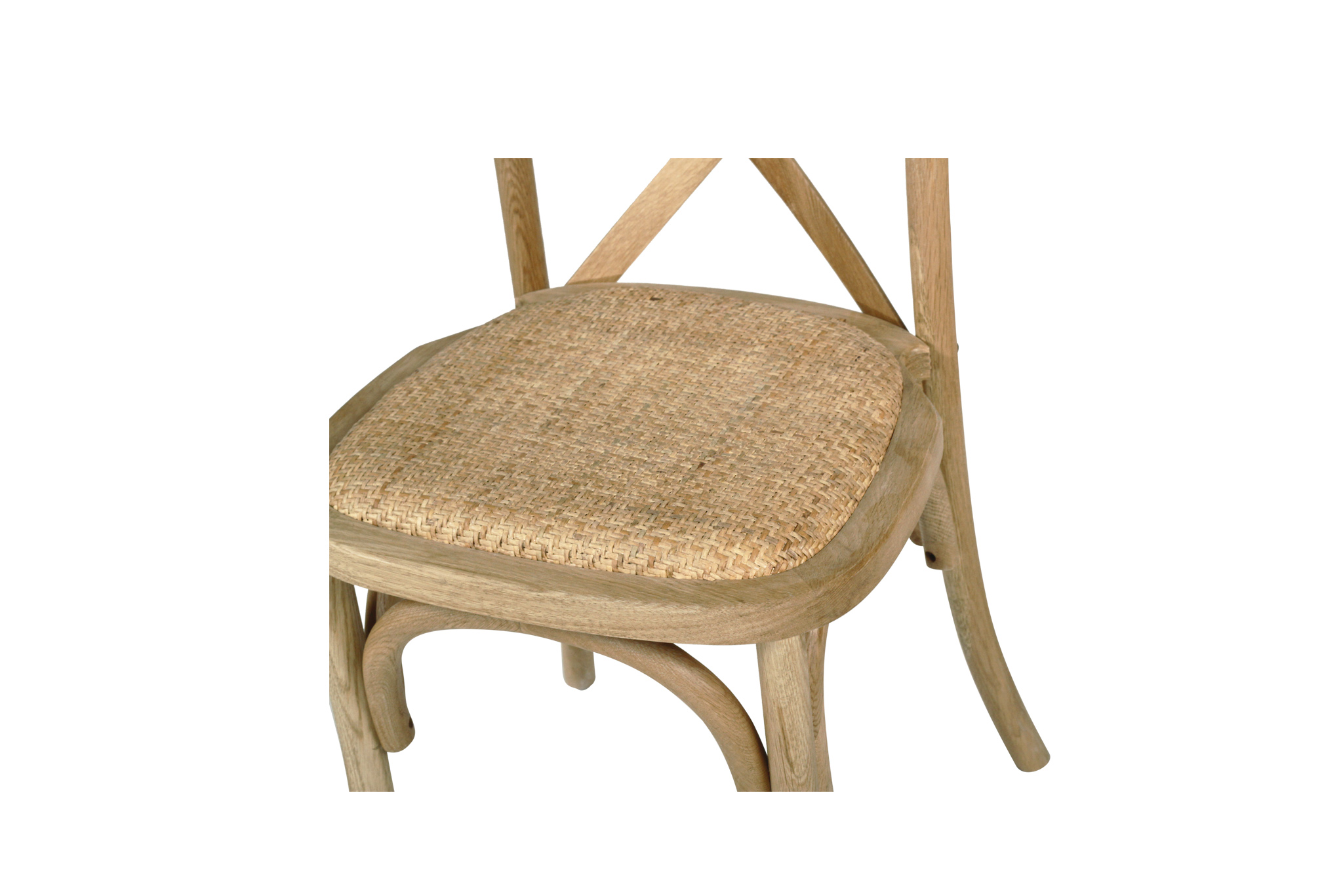 Stackable Provincial Cross Back Chair - Natural Oak - Image 8