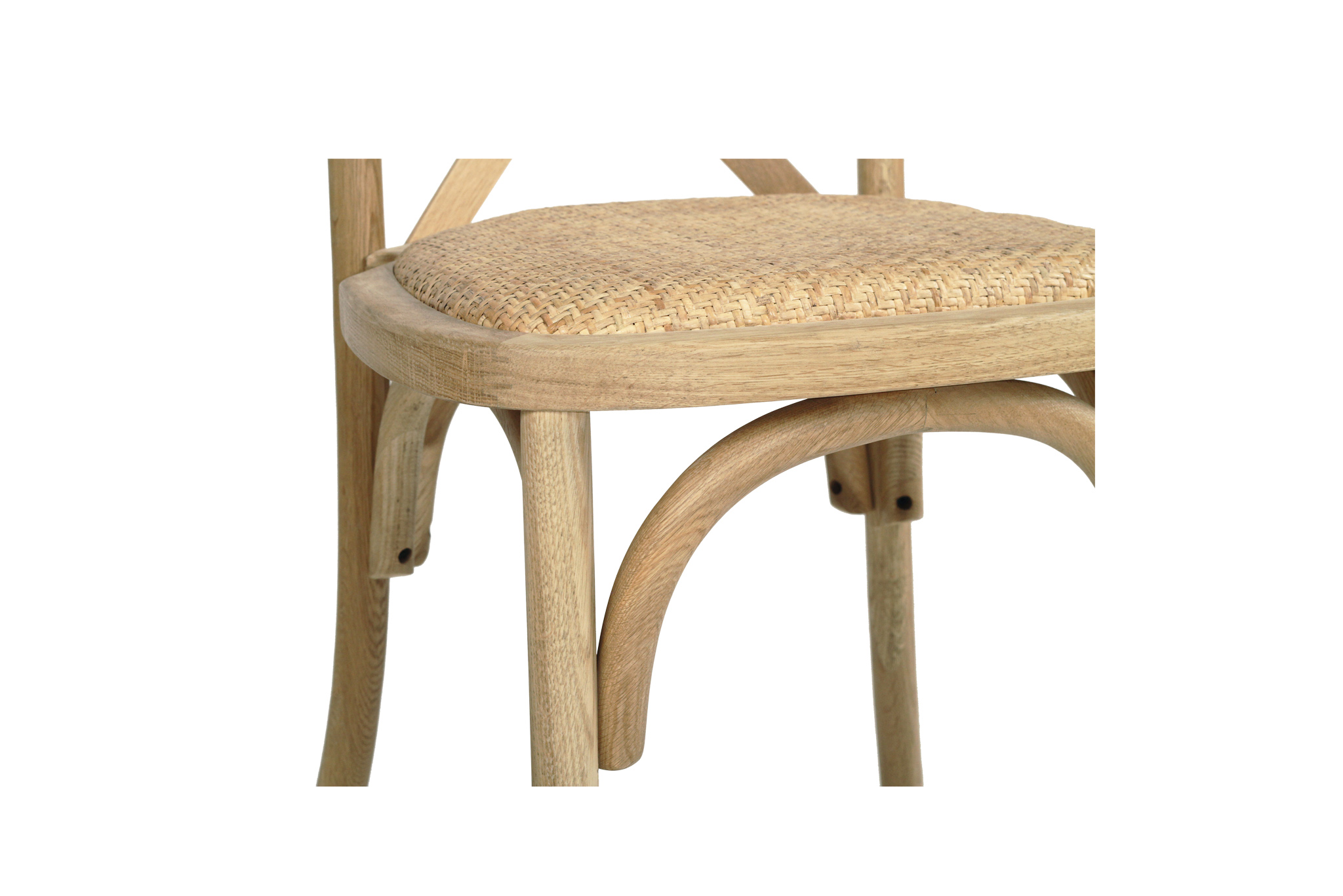 Stackable Provincial Cross Back Chair - Natural Oak - Image 10