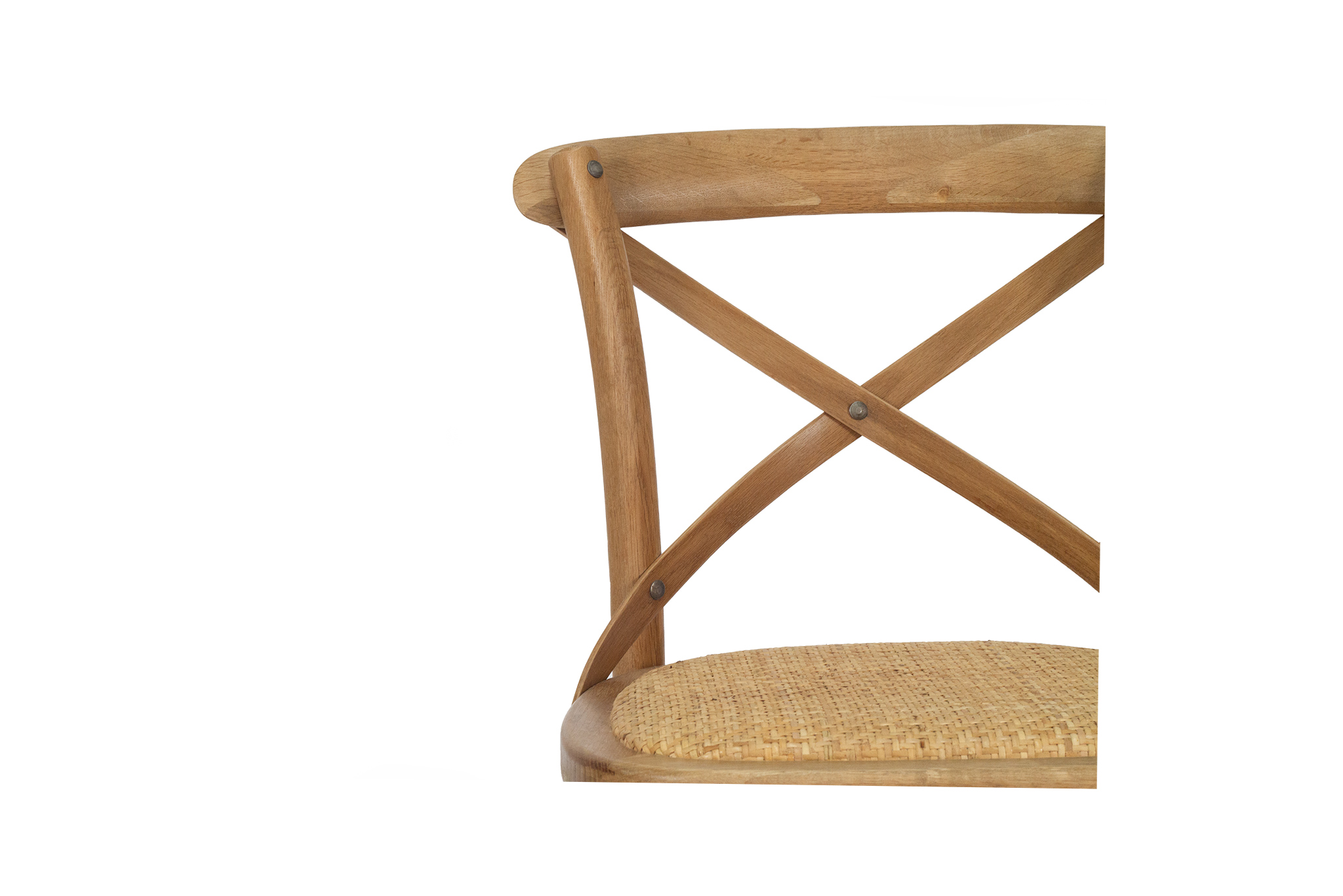 Provincial Cross Back Counter Stool - Natural Oak - Image 7