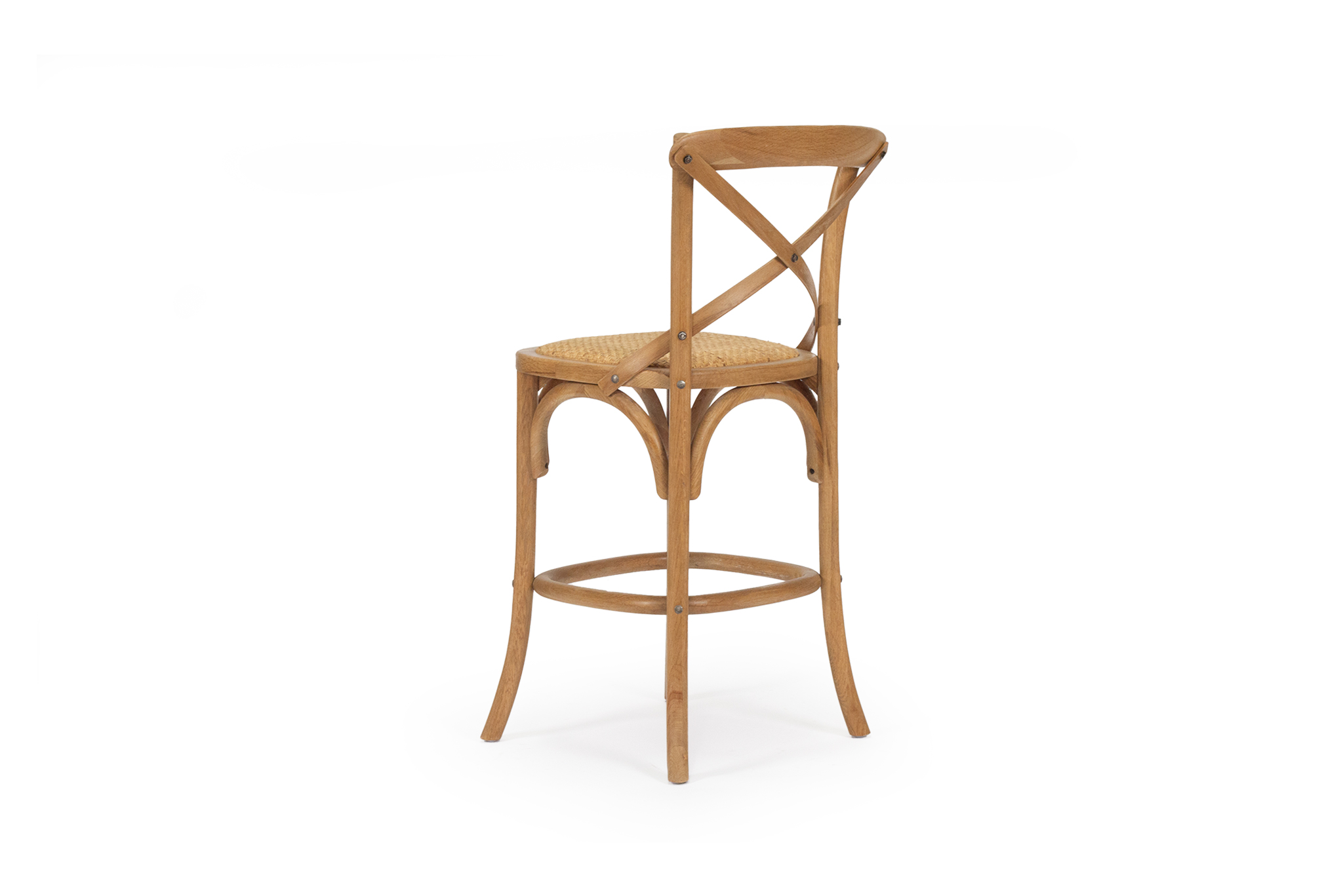 Provincial Cross Back Counter Stool - Natural Oak - Image 5