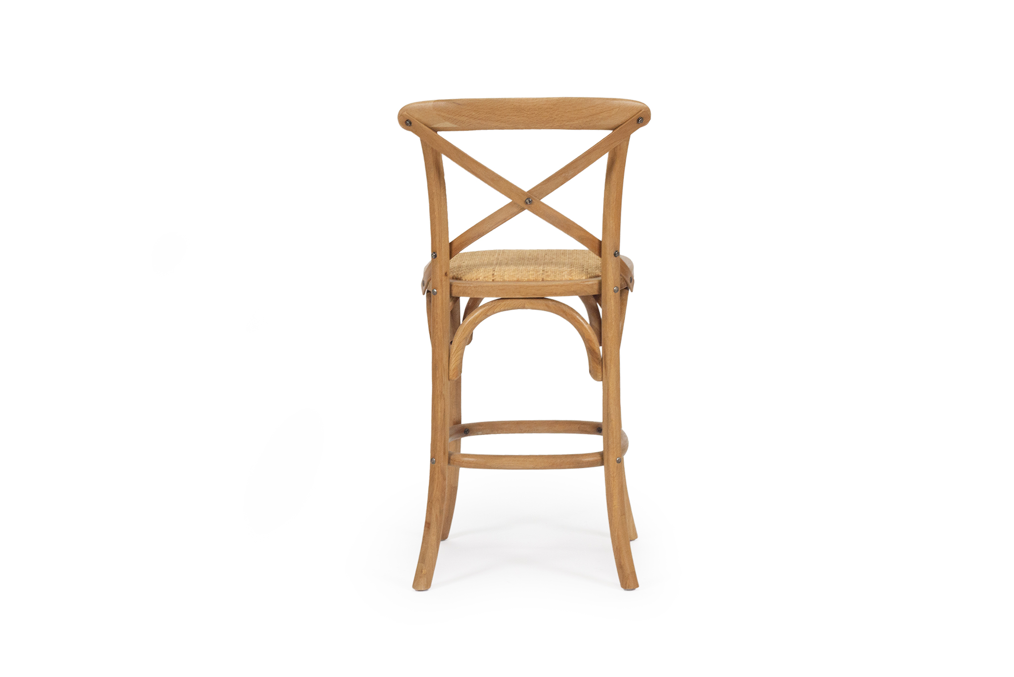 Provincial Cross Back Counter Stool - Natural Oak - Image 6