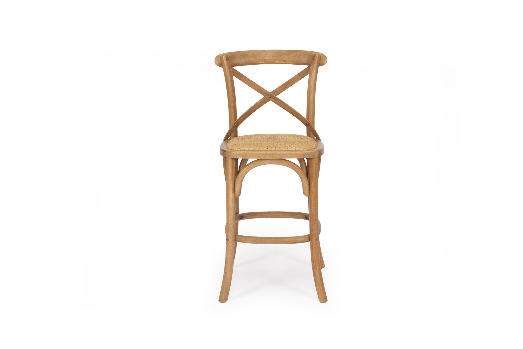 Provincial Cross Back Counter Stool - Natural Oak - Image 3