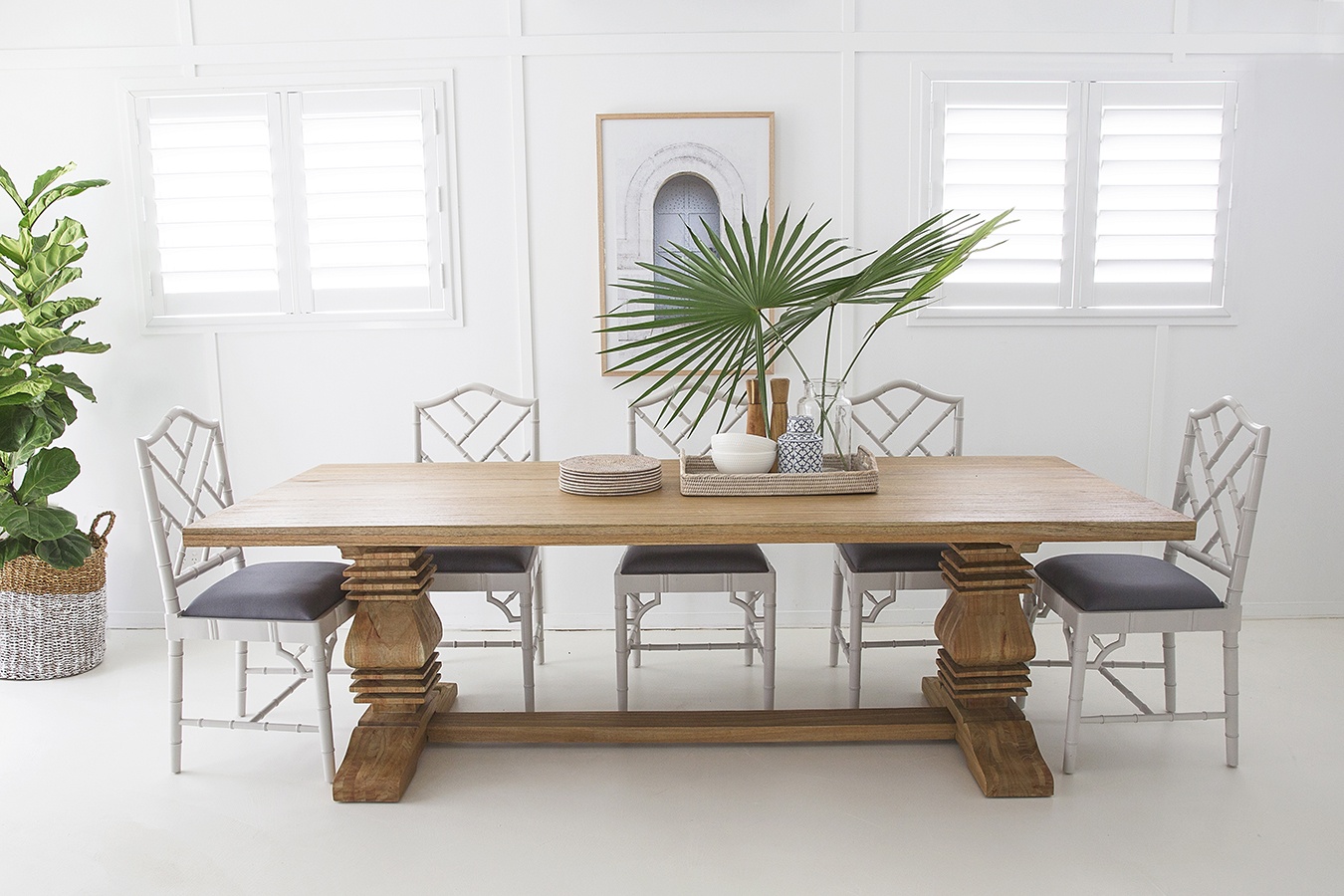 Newport Rectangular Pedestal Table