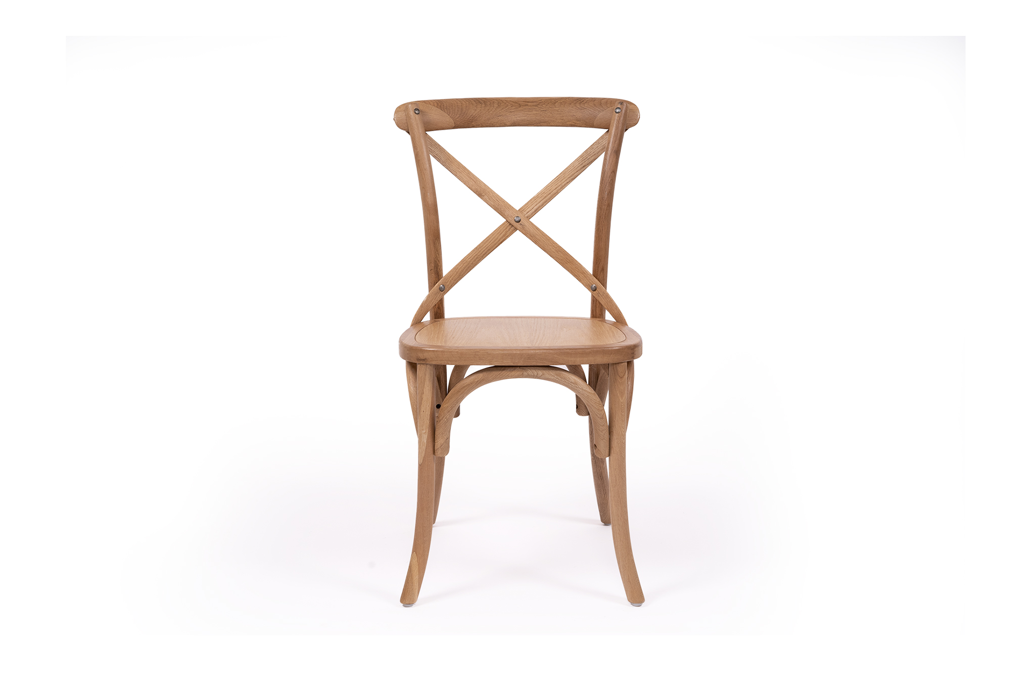 Provincial Cross Back Chair - Natural Oak - Timber Seat