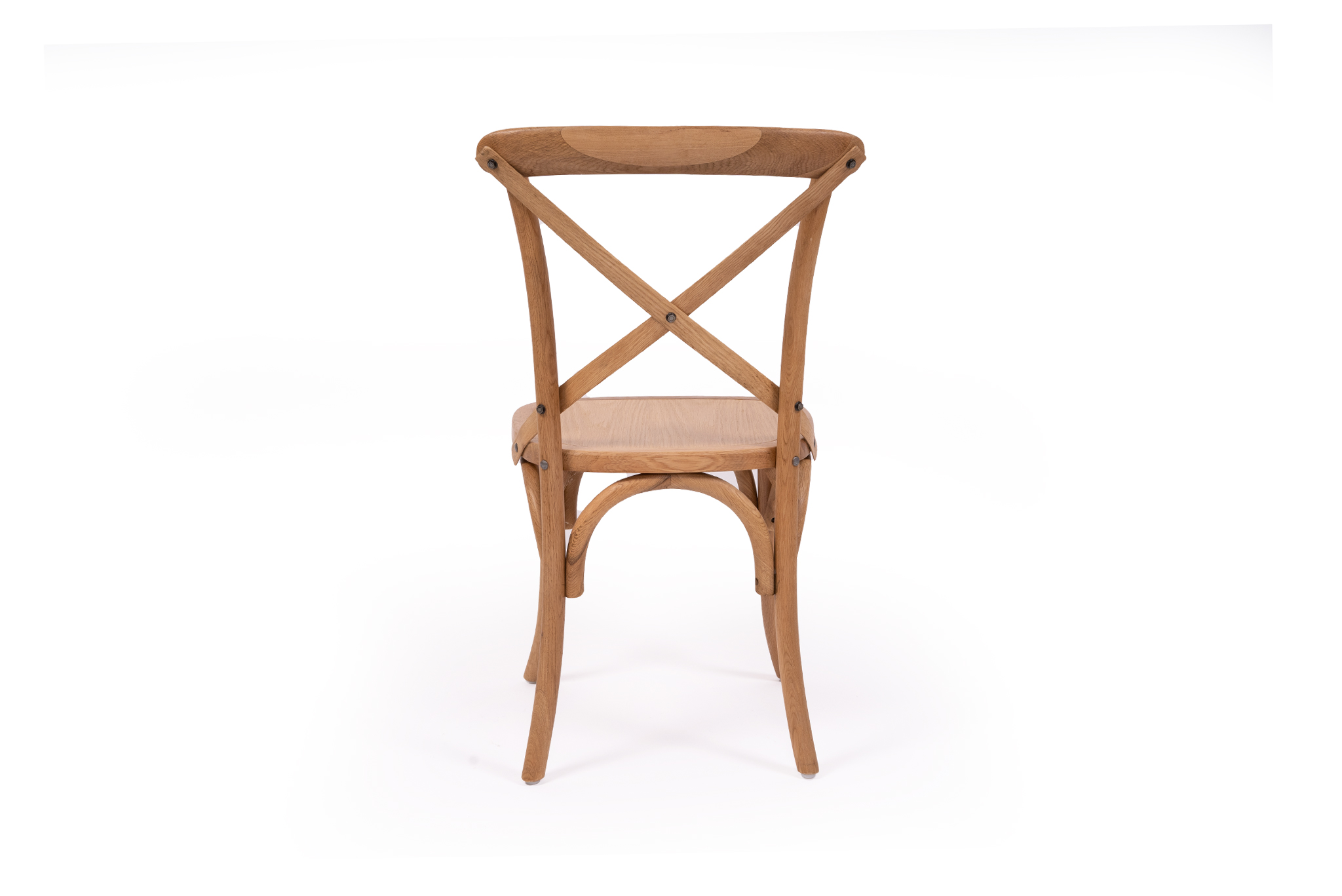 Provincial Cross Back Chair - Natural Oak - Timber Seat - Image 5