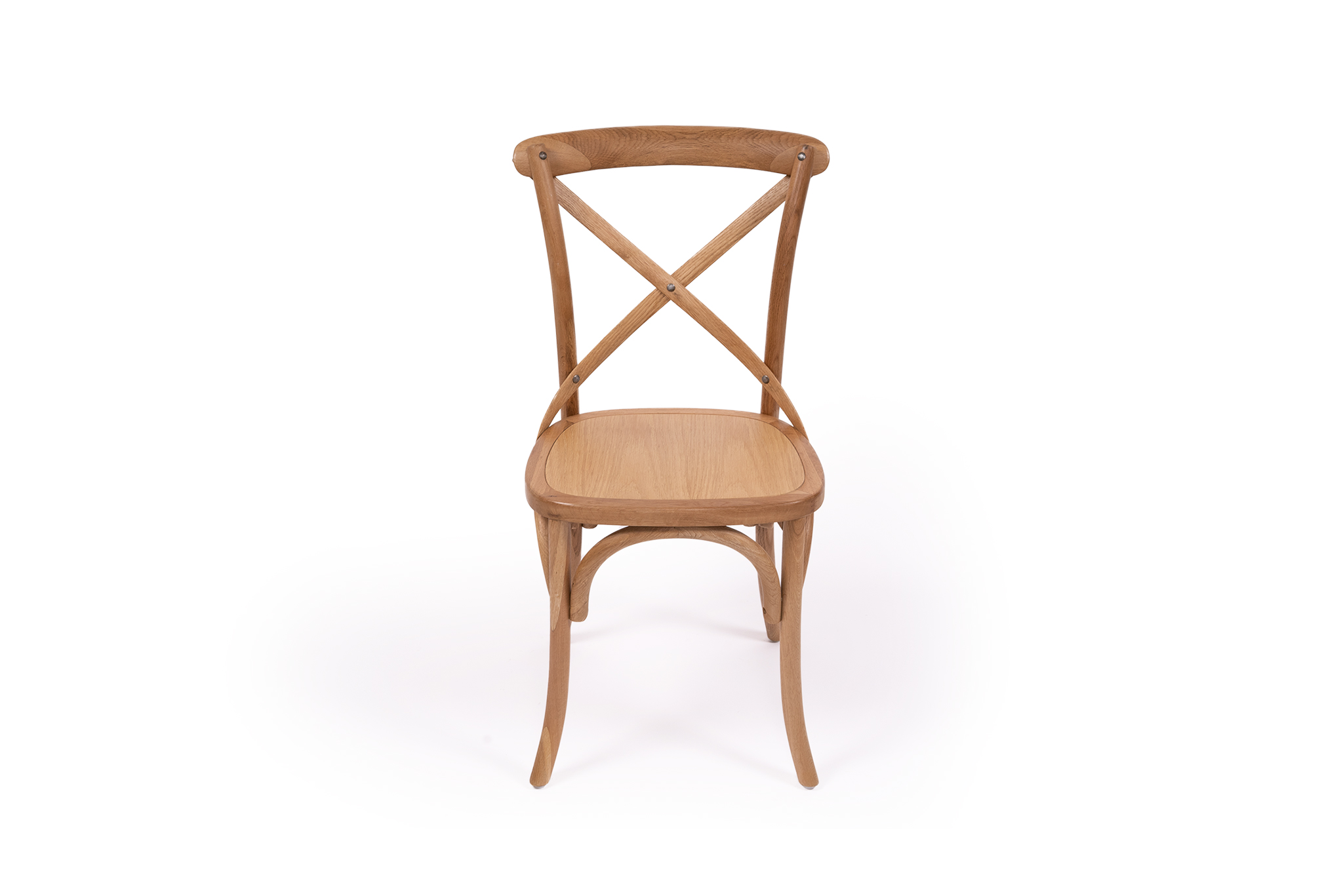 Provincial Cross Back Chair - Natural Oak - Timber Seat - Image 6