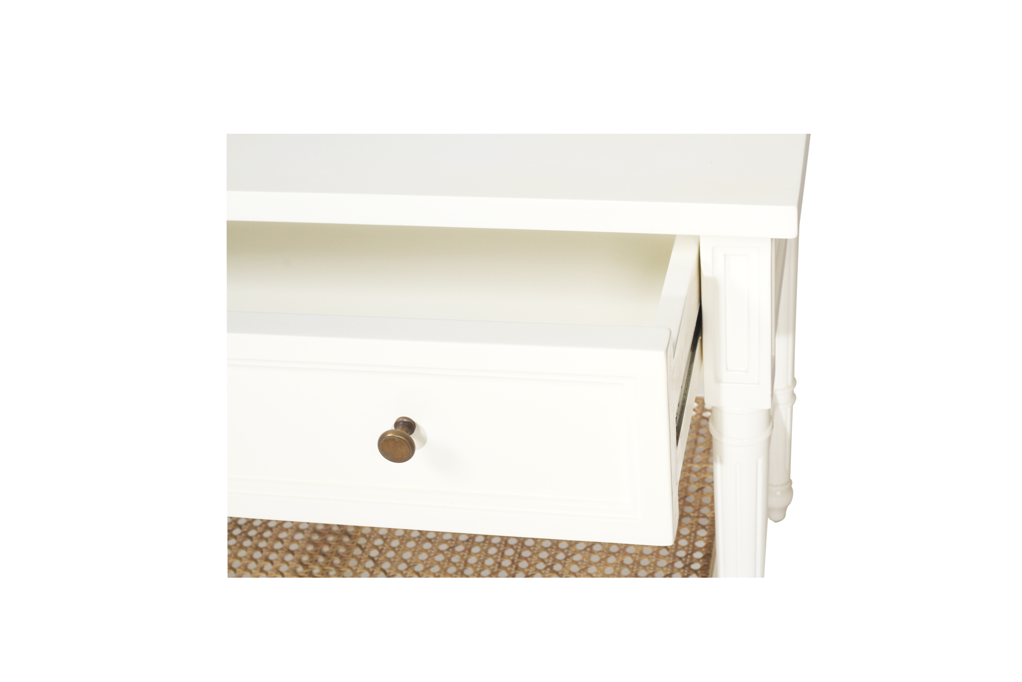 Hamilton Cane Nightstand / Bedside - White - Image 10