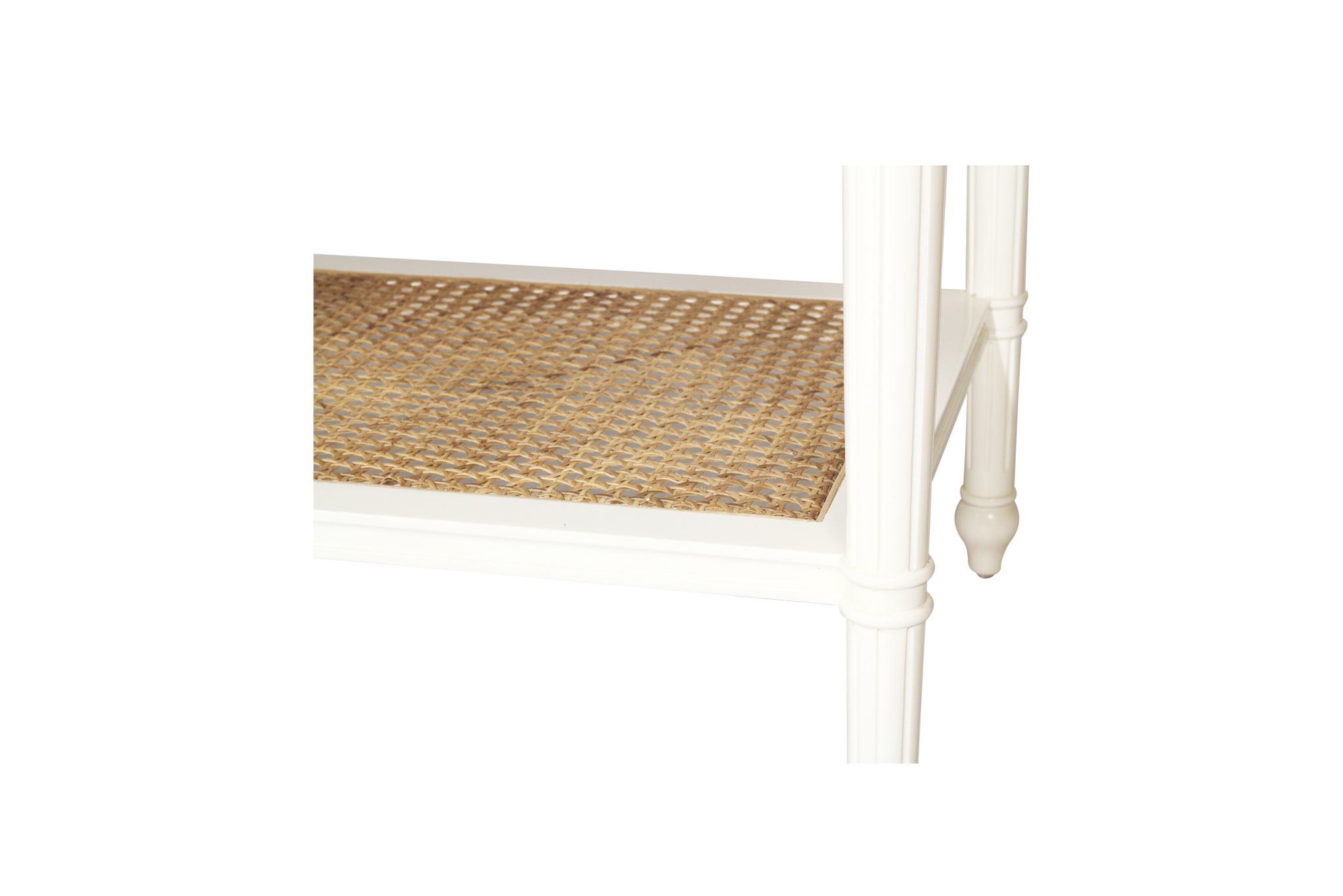 Hamilton Cane Nightstand / Bedside - White - Image 11