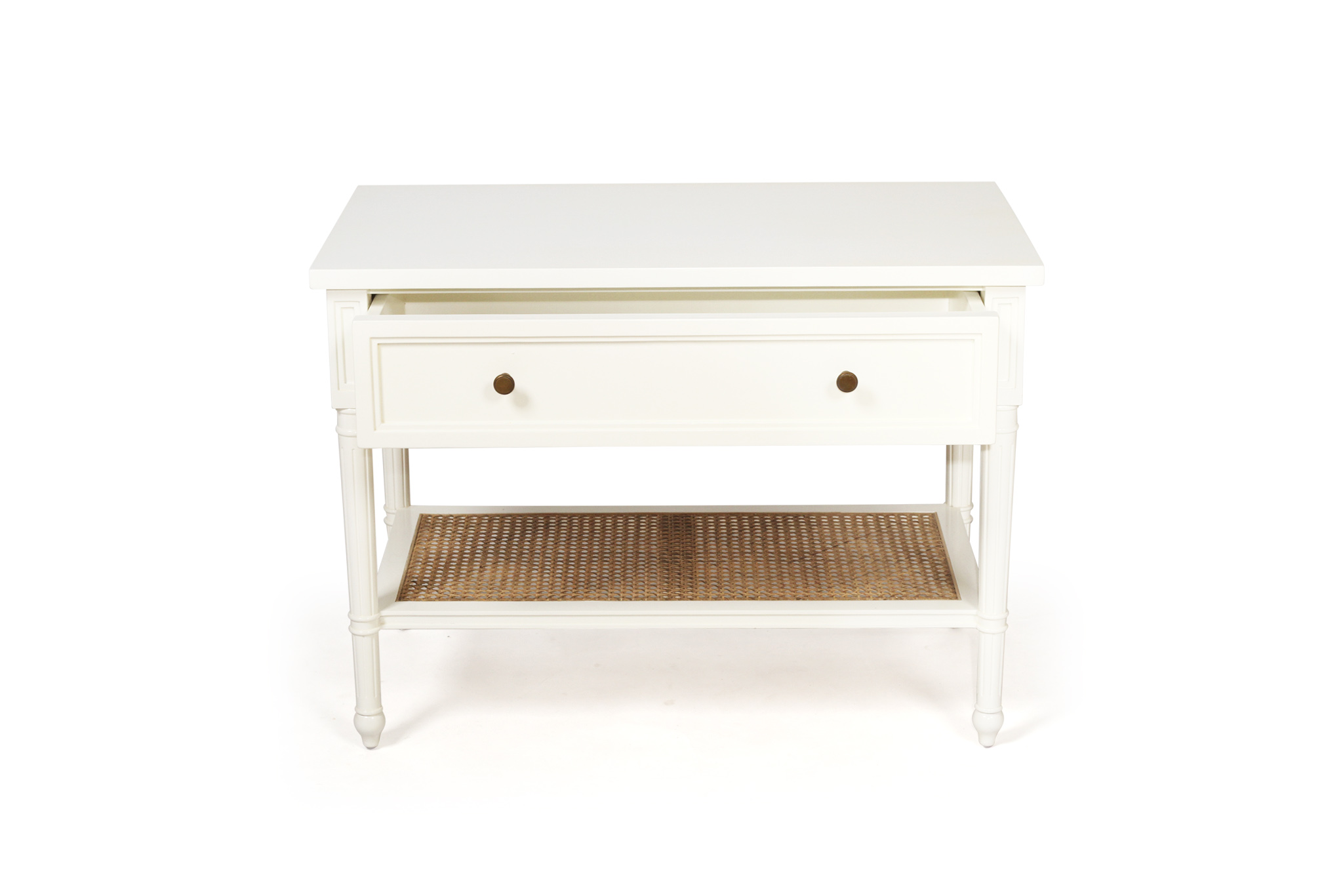 Hamilton Cane Nightstand / Bedside - White - Image 8