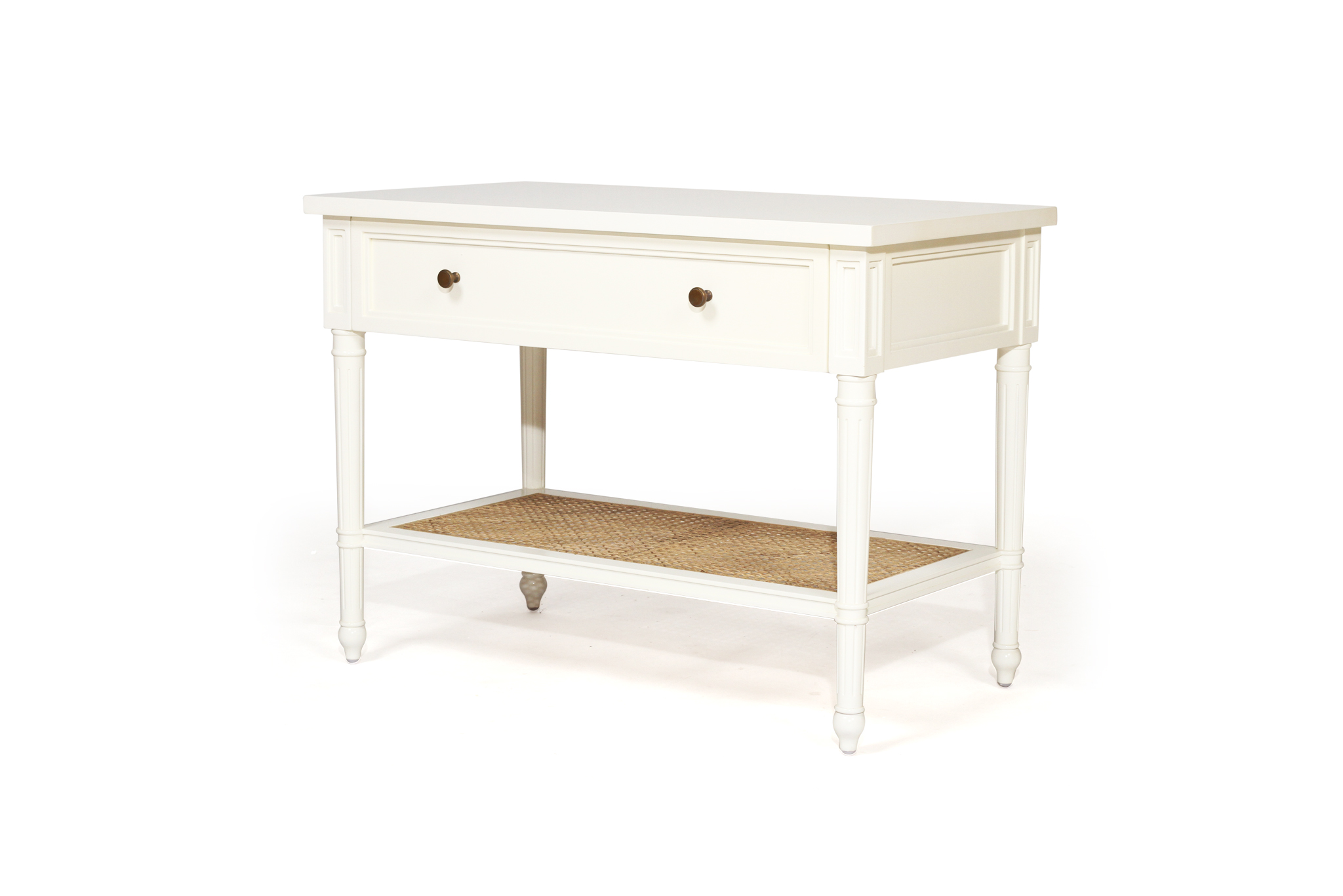 Hamilton Cane Nightstand / Bedside - White - Image 3