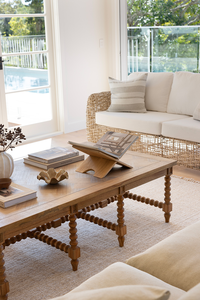 Stradbroke Bobbin Coffee Table - Herringbone Top - Image 13