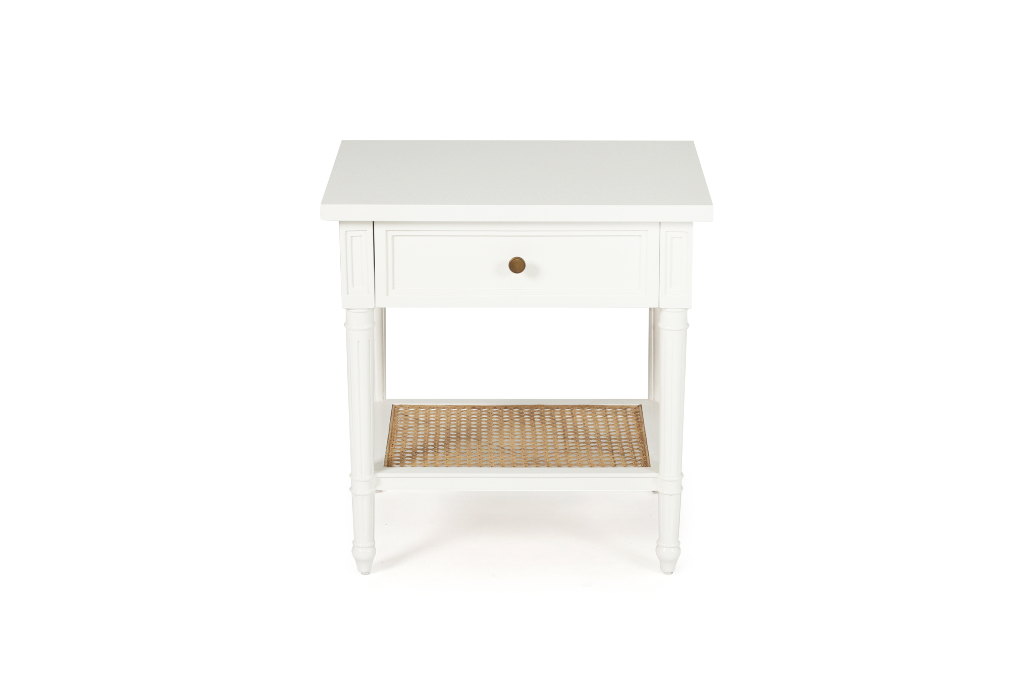 Hamilton Cane Bedside Table - White - Image 7