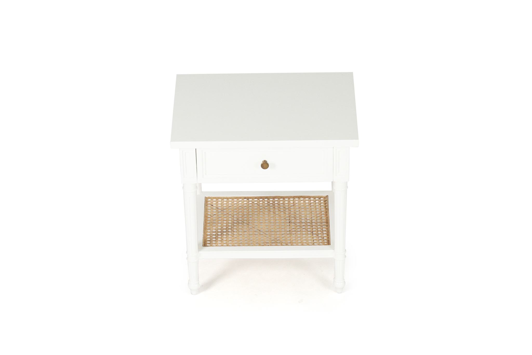 Hamilton Cane Bedside Table - White - Image 10