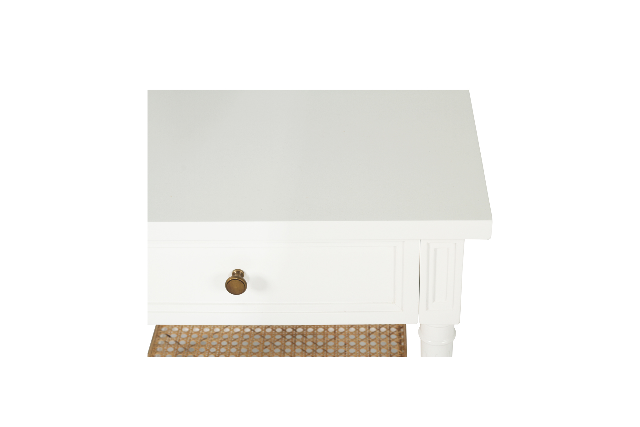 Hamilton Cane Bedside Table - White - Image 11