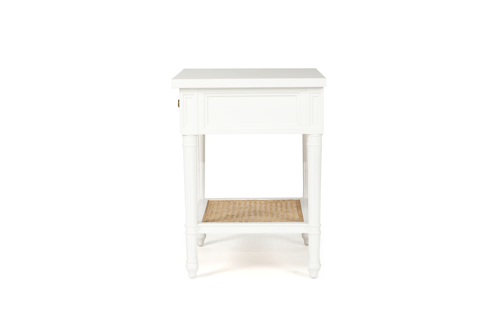 Hamilton Cane Bedside Table - White - Image 4