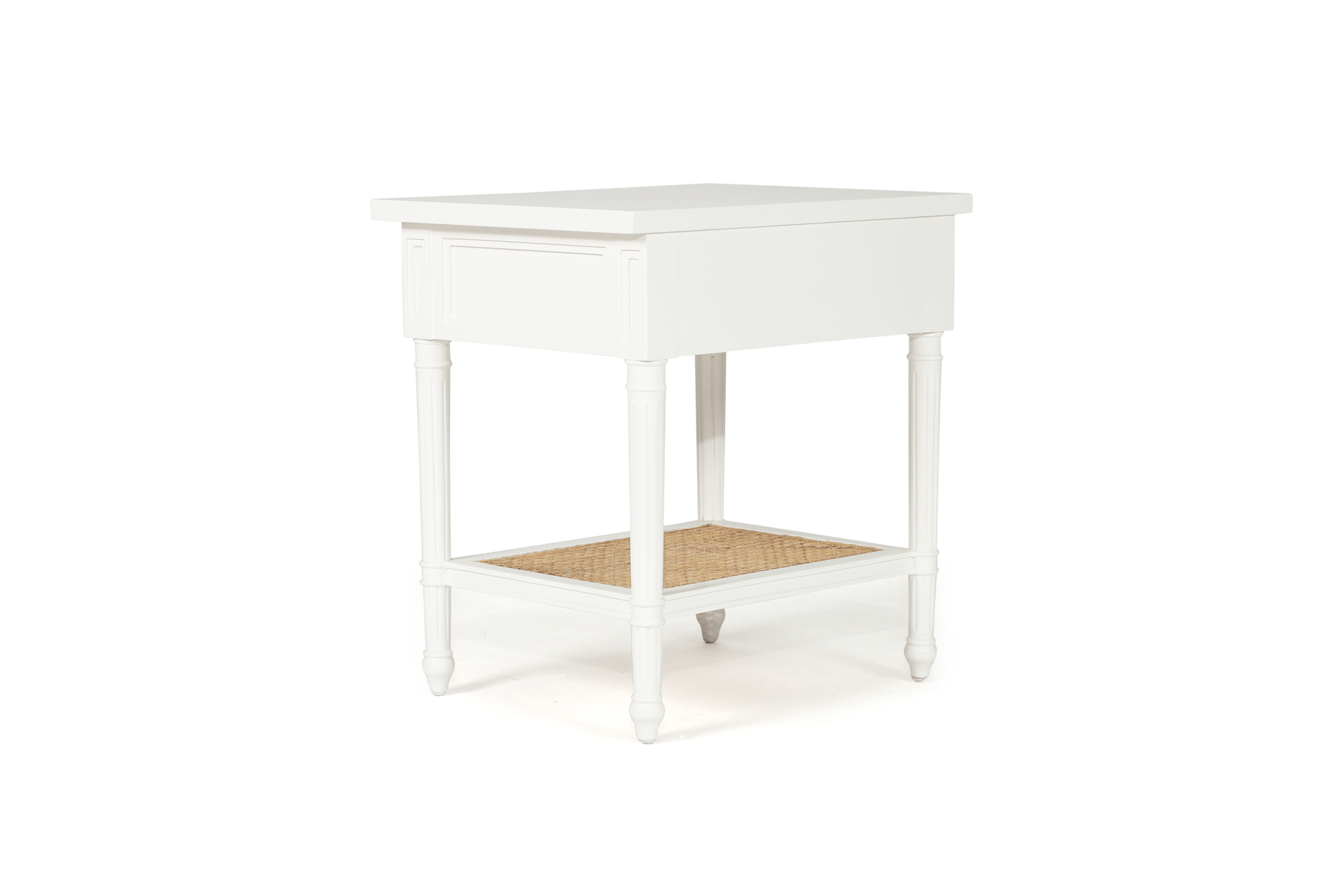 Hamilton Cane Bedside Table - White - Image 5