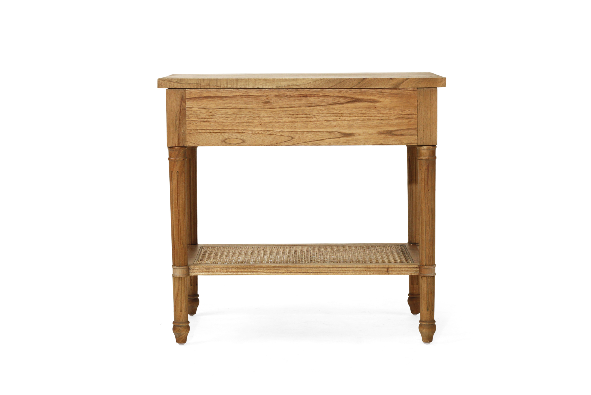 Hamilton Cane Bedside Table - Weathered Oak - 70cm - Image 10