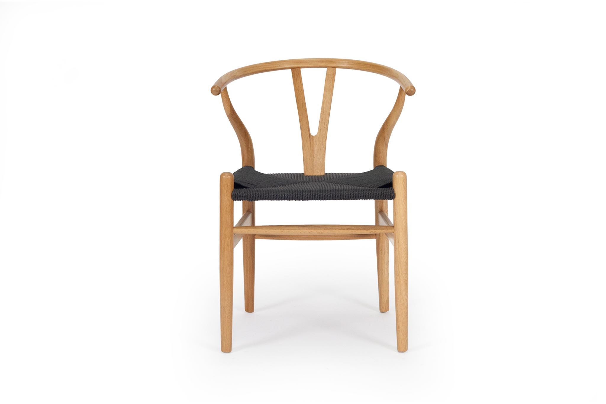 Wishbone Designer Chair - Natural Oak with Black Cord
