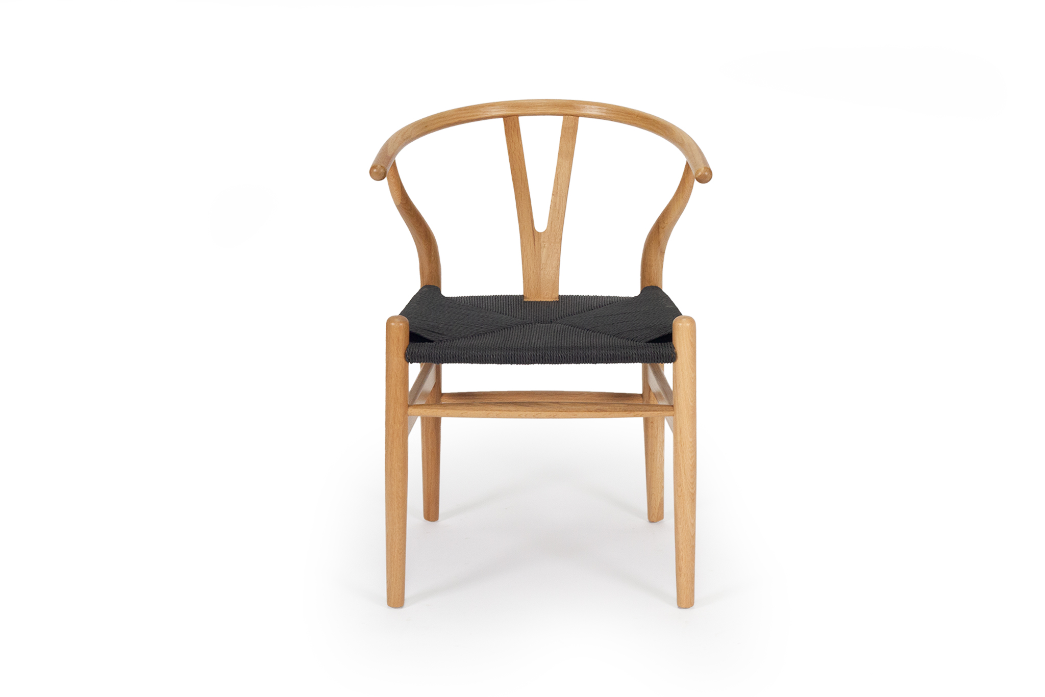 Wishbone Designer Chair - Natural Oak with Black Cord - Image 7