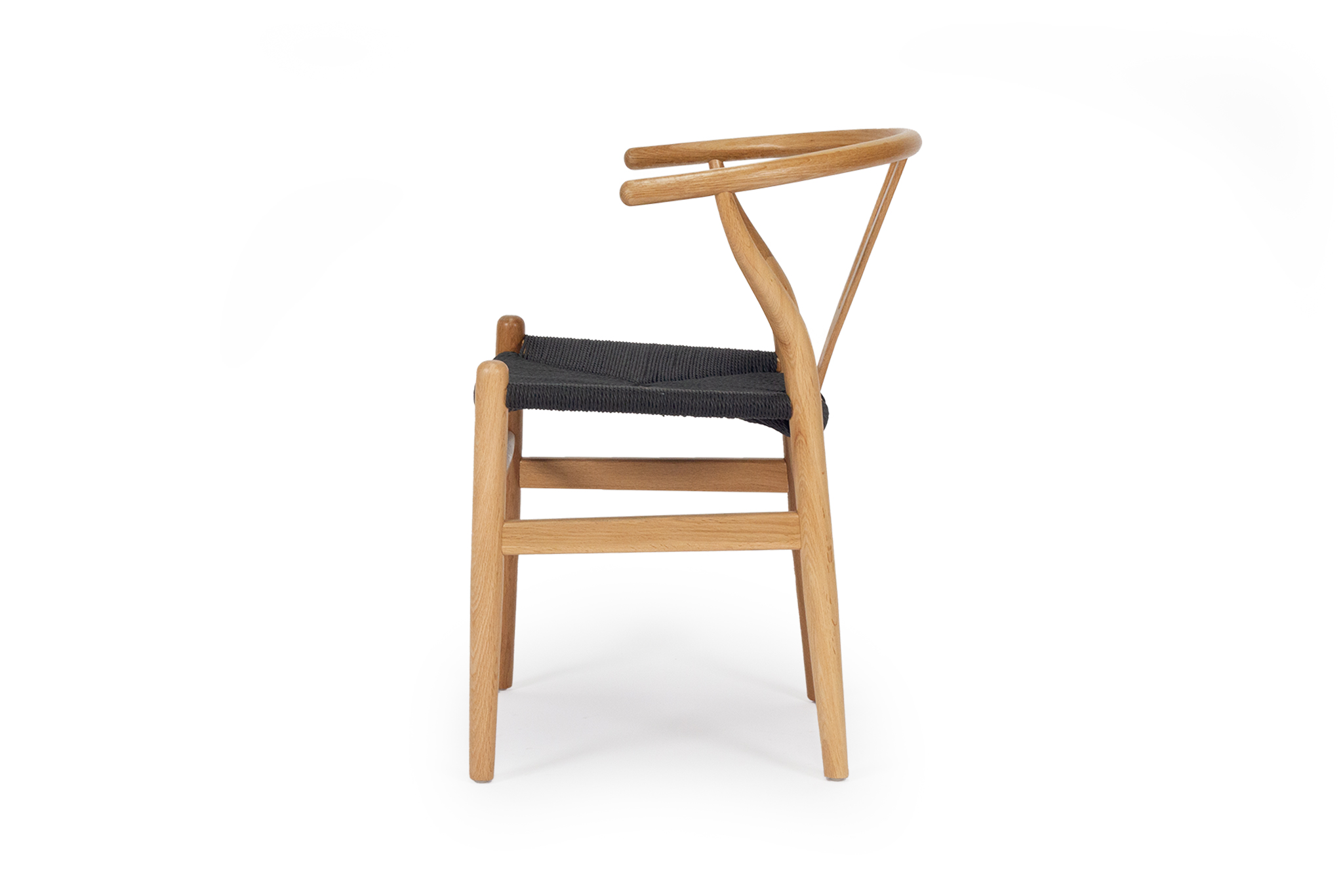 Wishbone Designer Chair - Natural Oak with Black Cord - Image 4