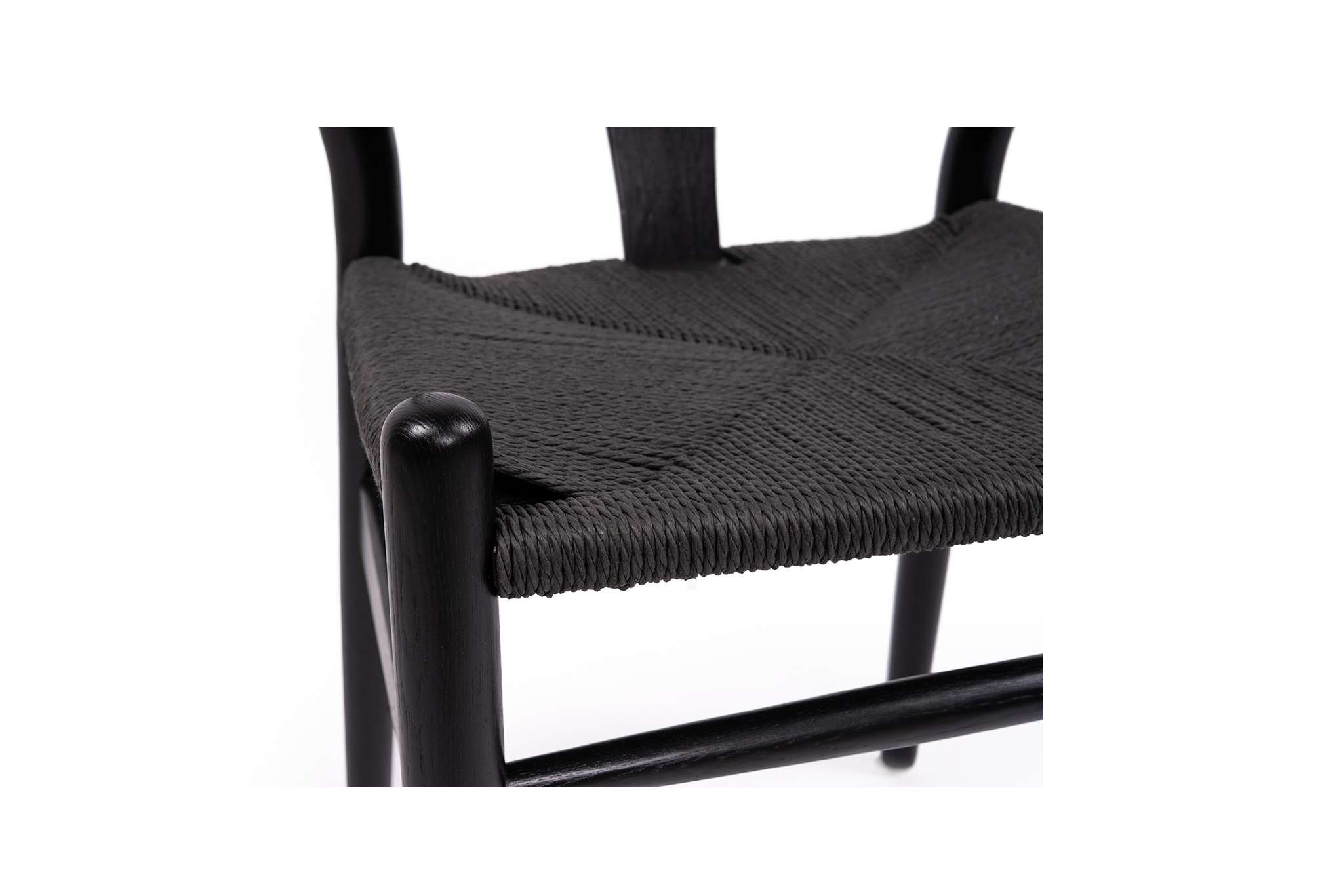 Wishbone Designer Replica Chair - Black on Black - Image 6