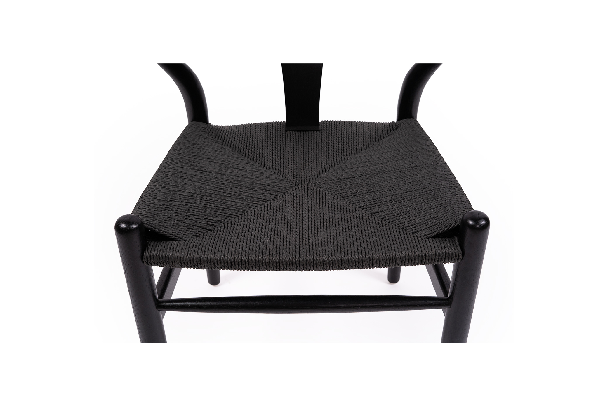 Wishbone Designer Replica Chair - Black on Black - Image 7