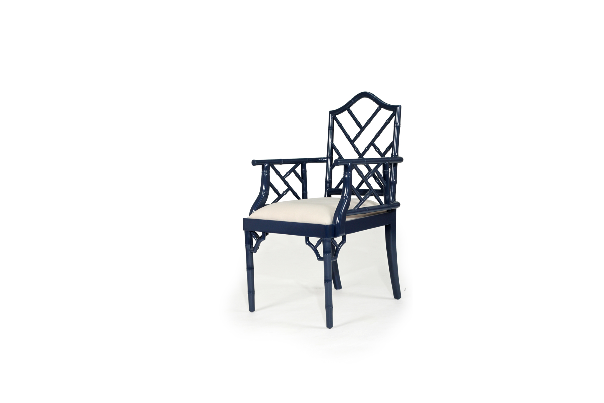 Chippendale Armchair - Navy - Image 3