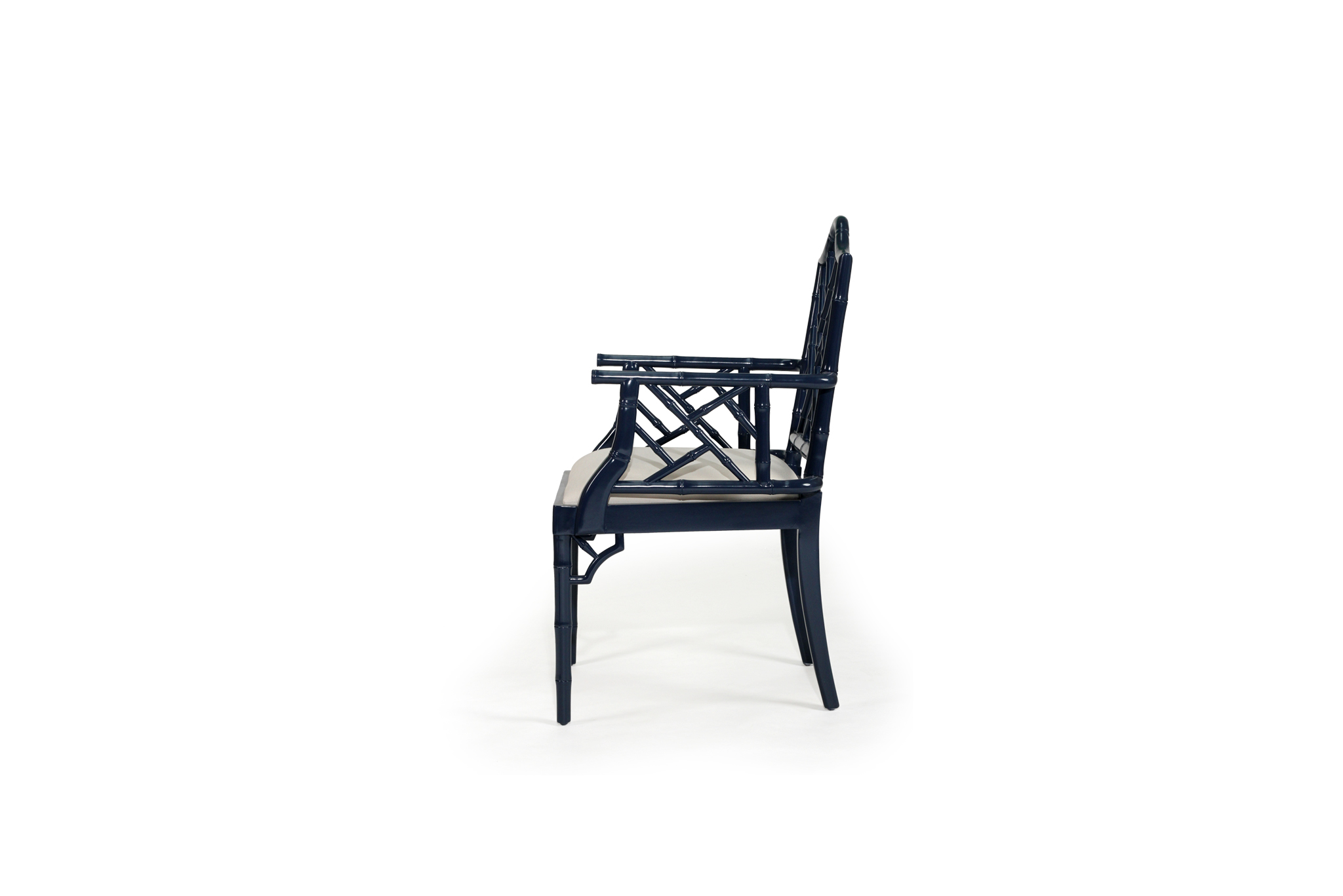Chippendale Armchair - Navy - Image 4