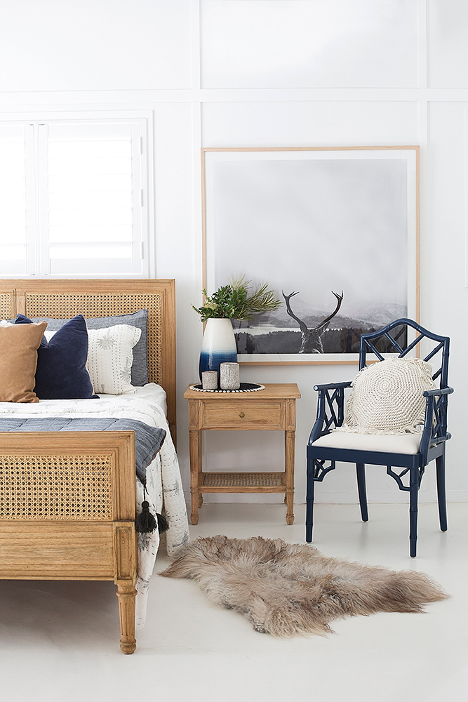 Chippendale Armchair - Navy - Image 2