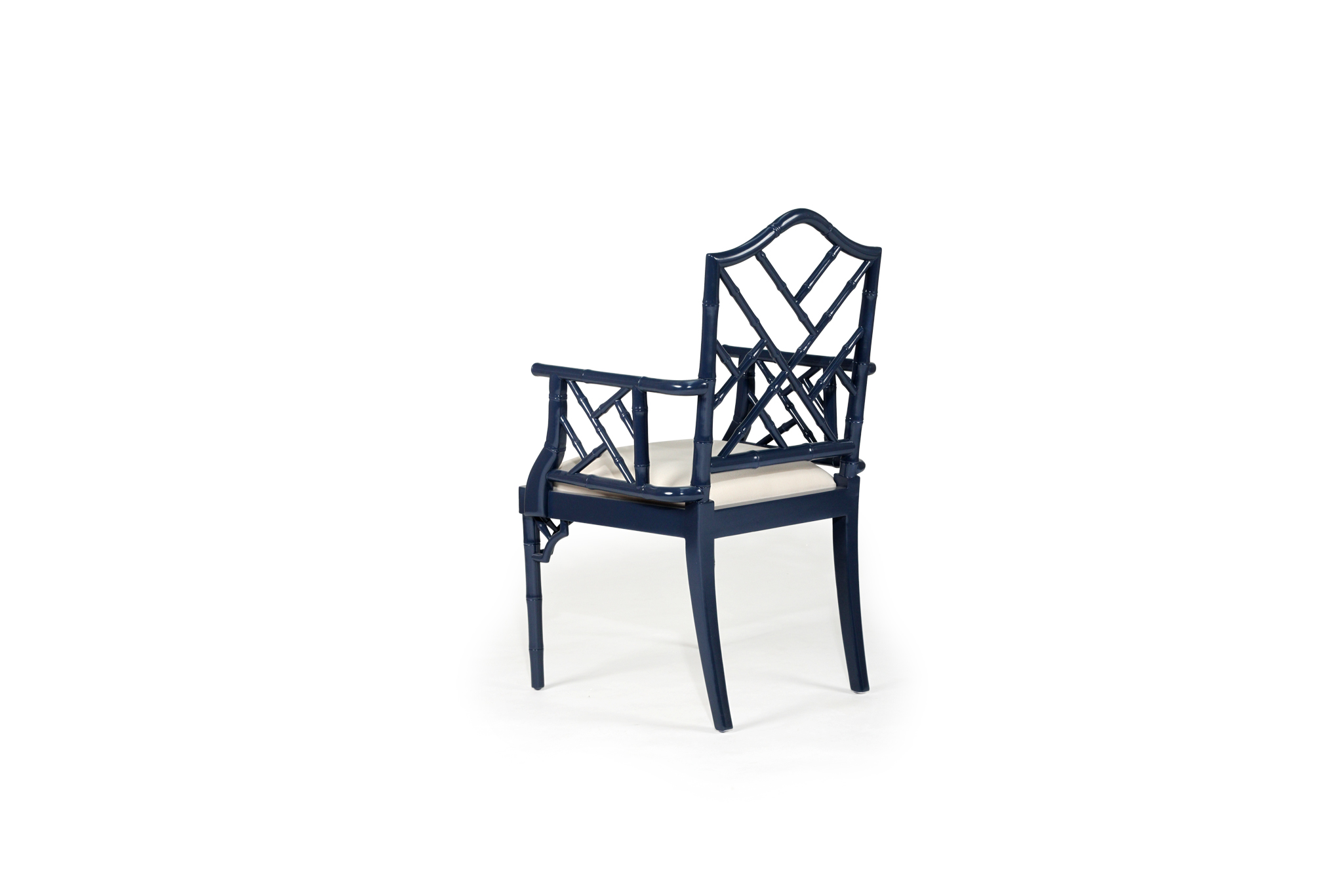 Chippendale Armchair - Navy - Image 5