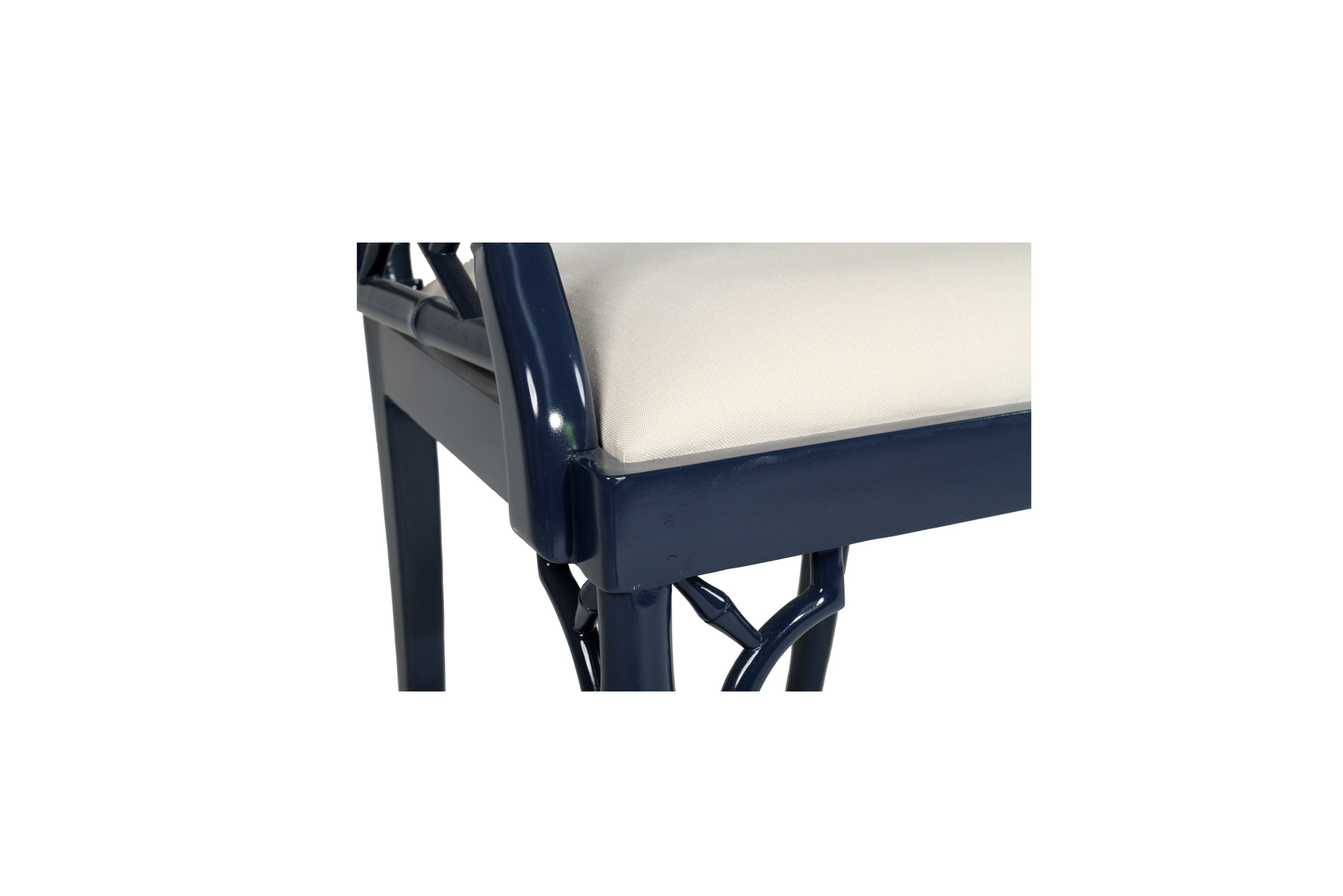 Chippendale Armchair - Navy - Image 8