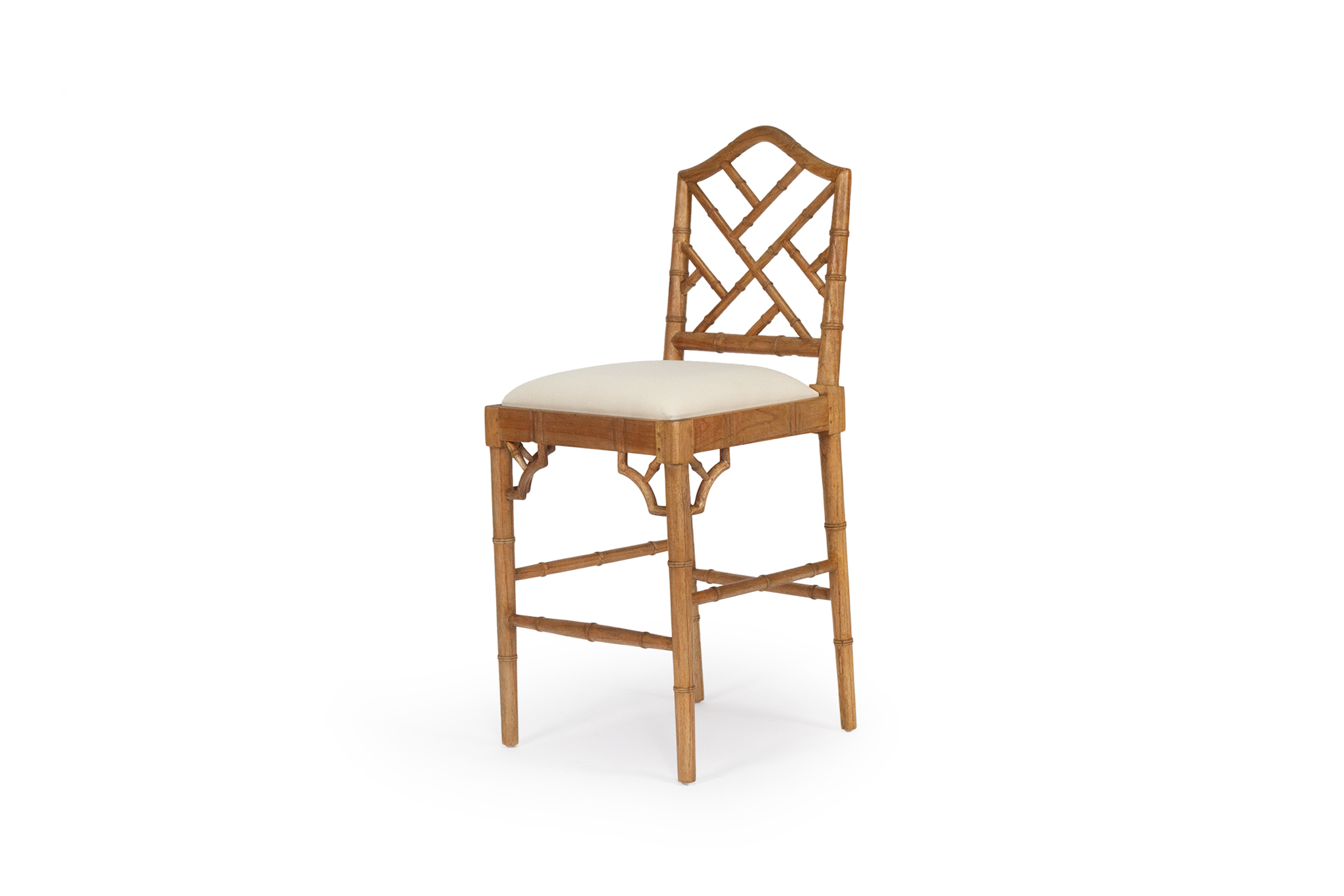 Chippendale Counter Stool - Weathered Oak - Image 2
