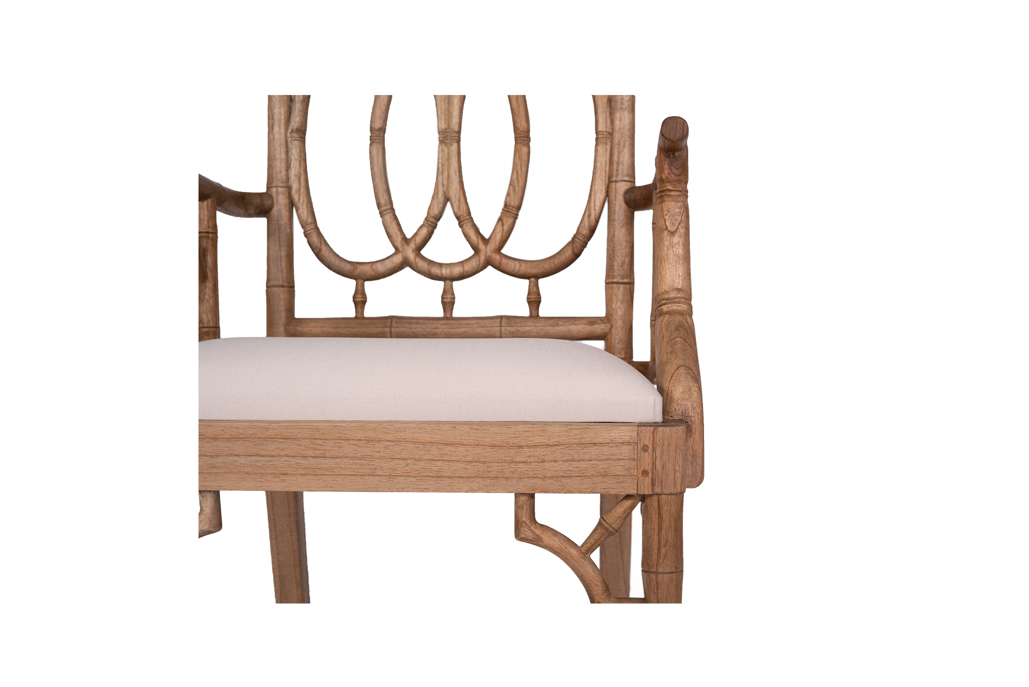 Chippendale Ring Armchair - Weathered Oak - Image 5