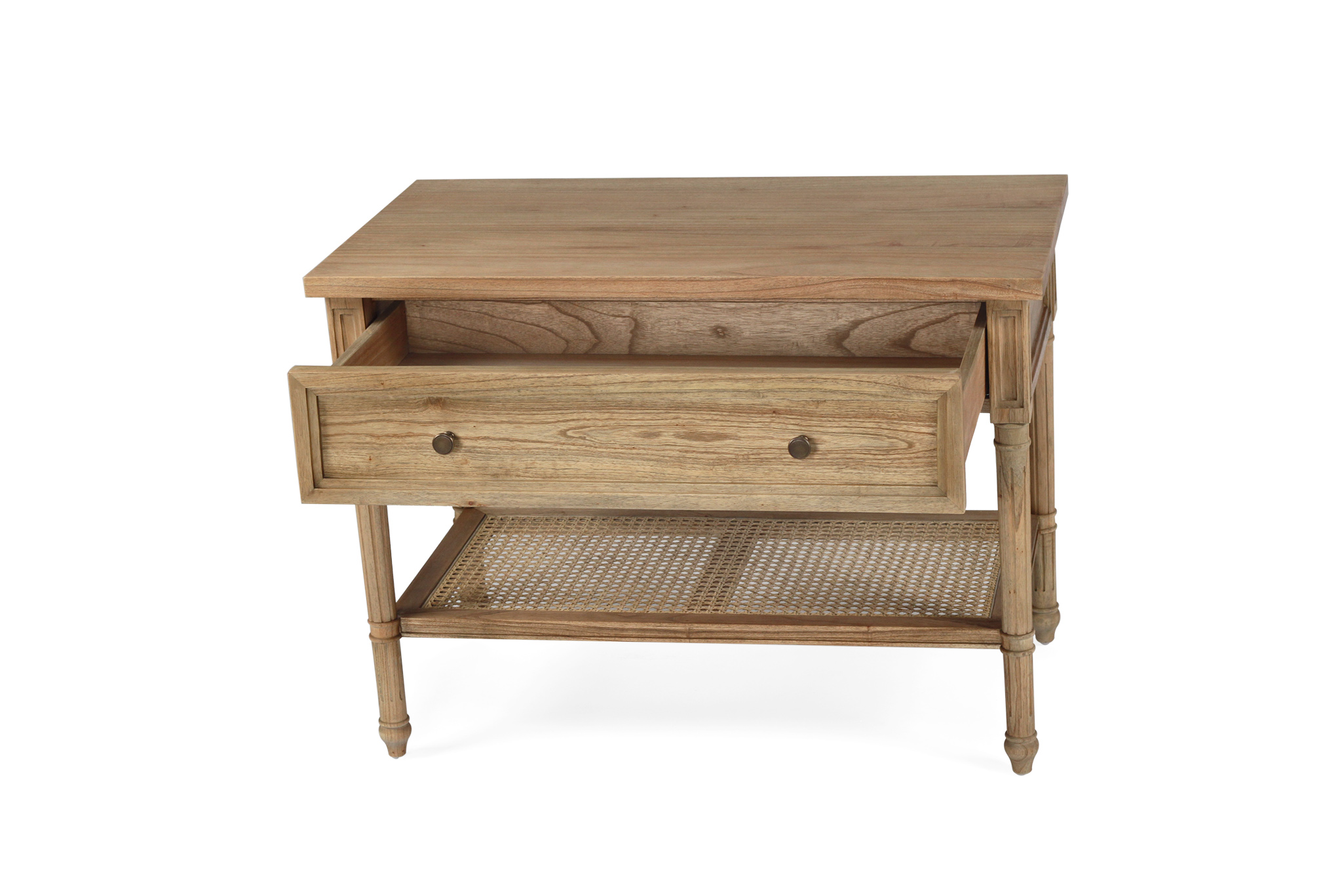 Hamilton Nightstand / Bedside - Weathered Oak - 91cm - Image 7