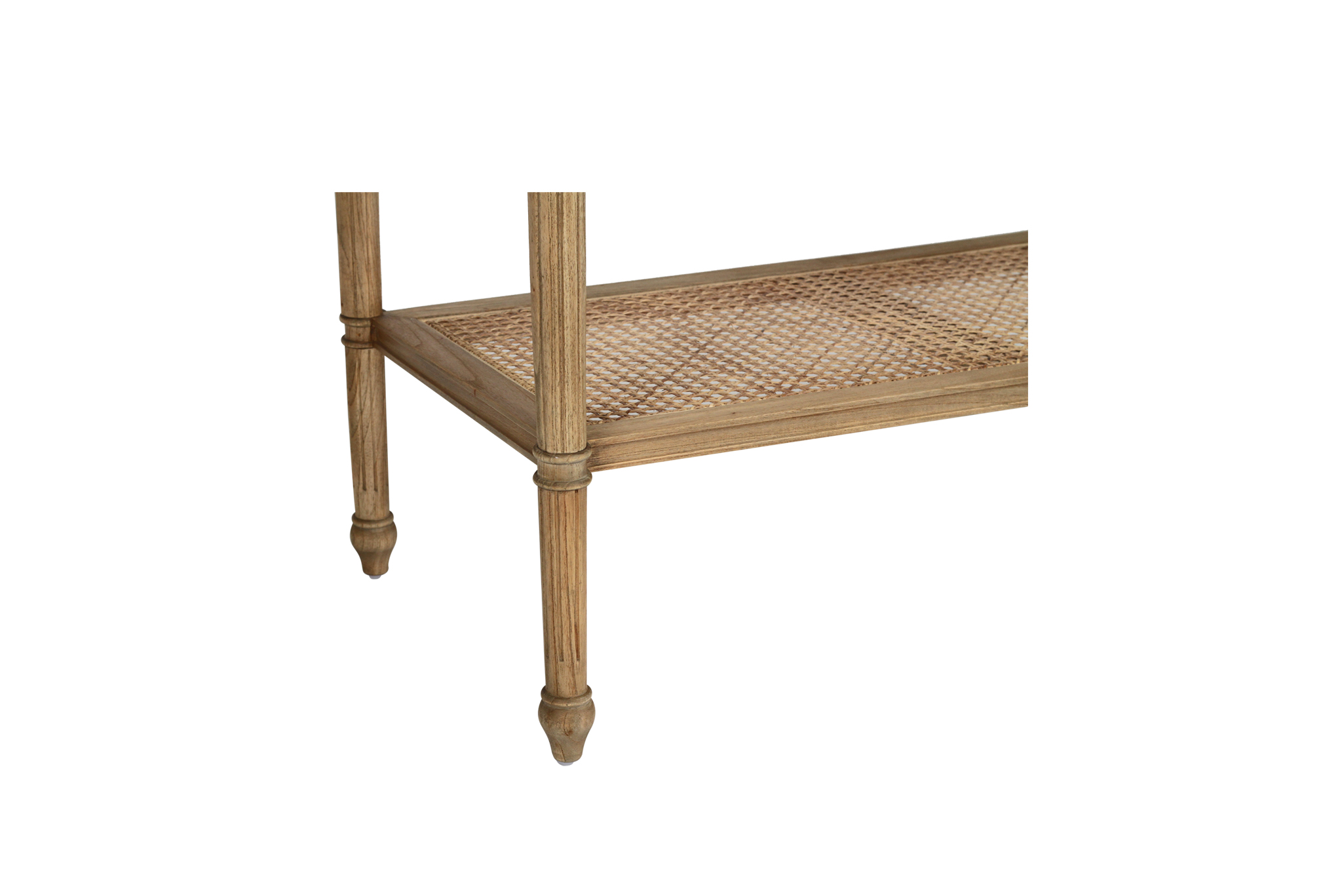Hamilton Cane Console Table - Weathered Oak - 100cm - Image 8