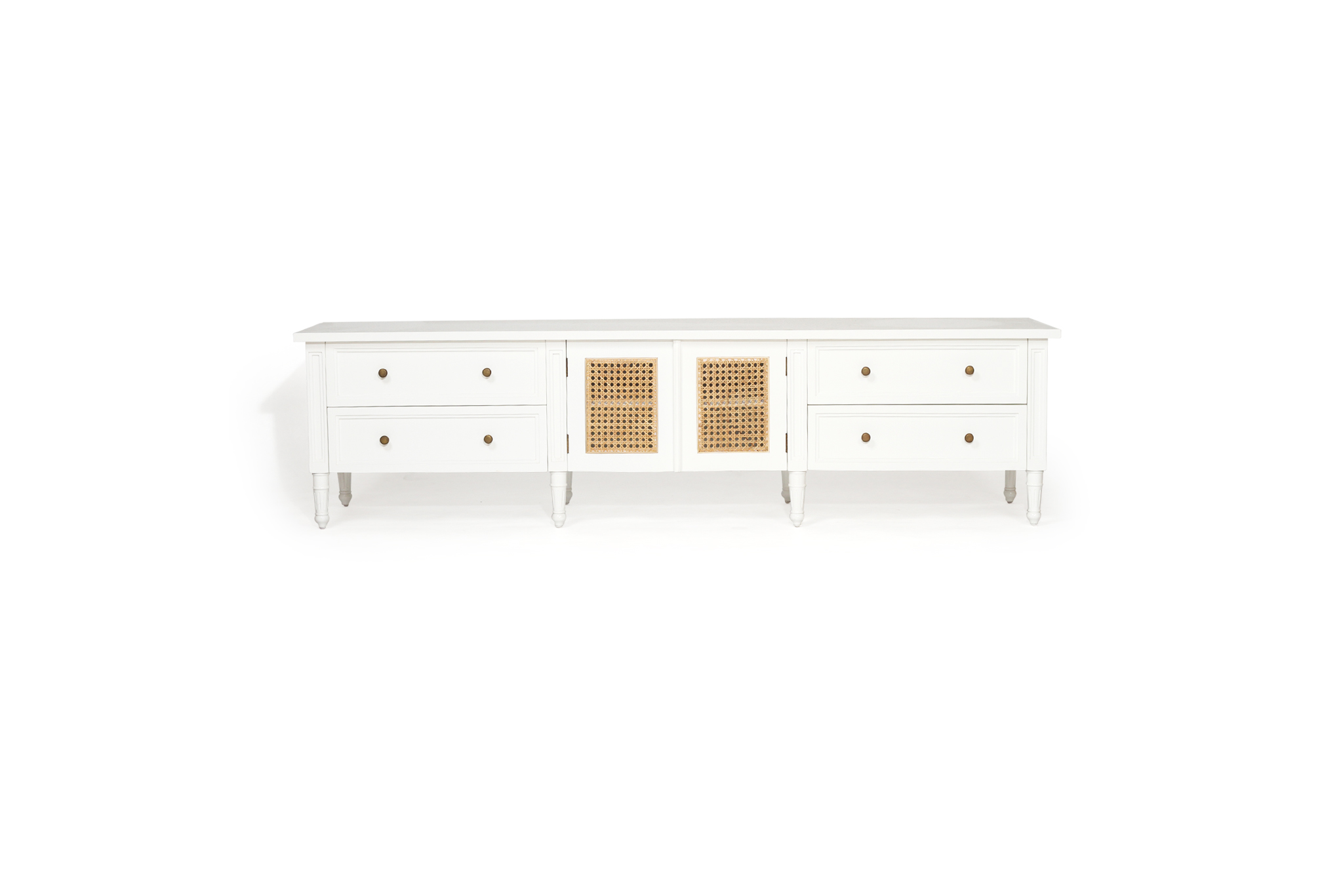 Hamilton Cane Entertainment Unit - White
