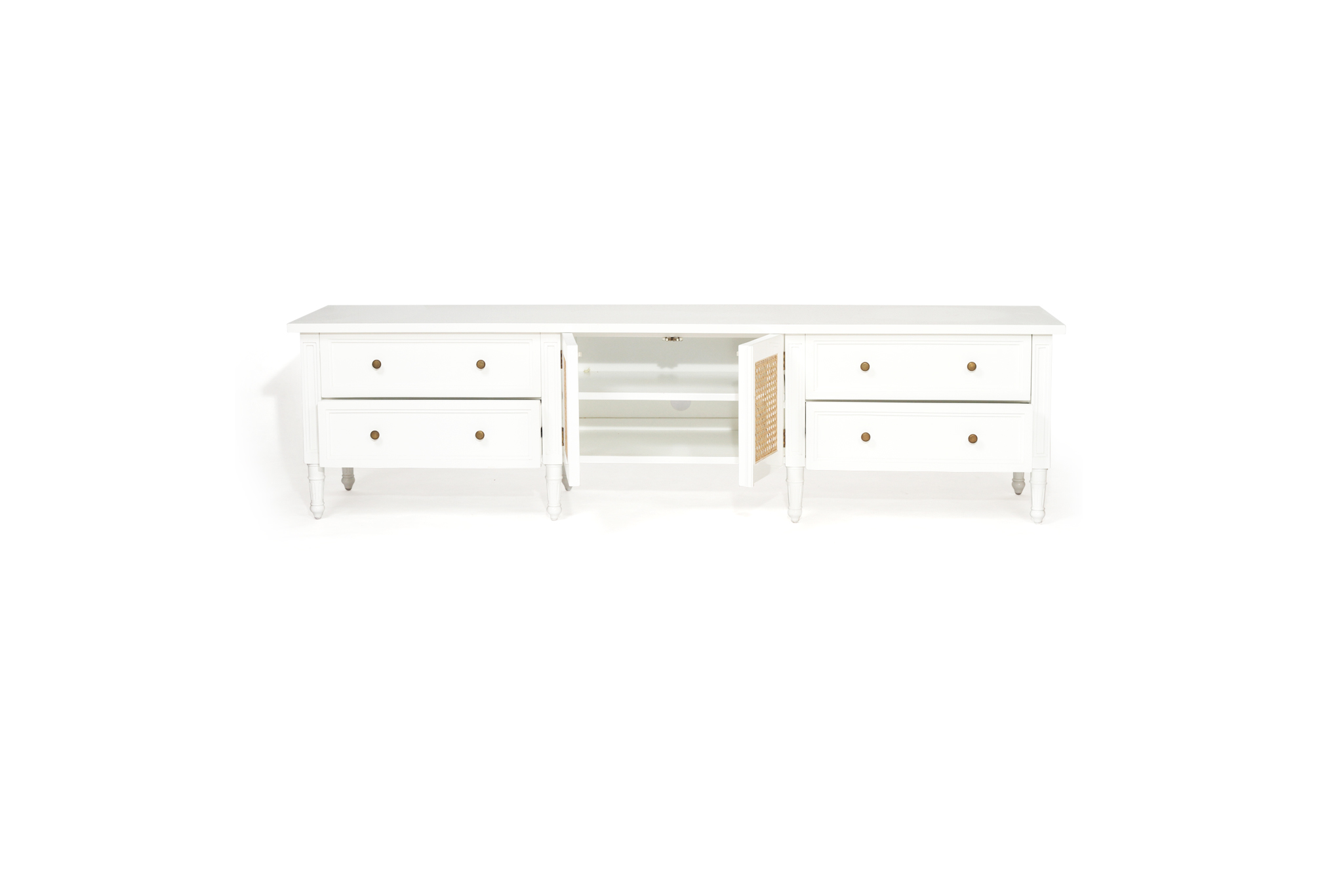 Hamilton Cane Entertainment Unit - White - Image 3
