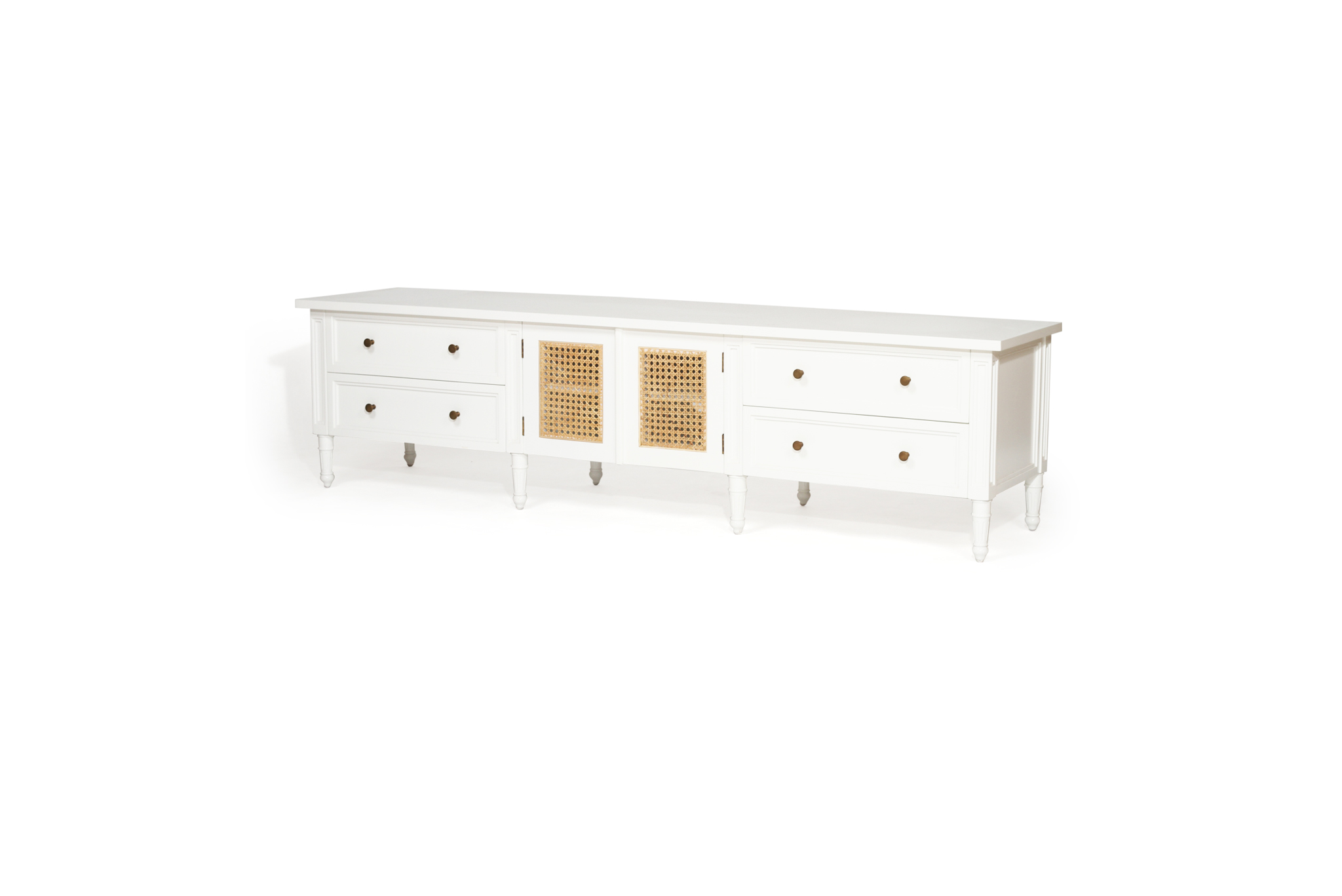 Hamilton Cane Entertainment Unit - White - Image 11
