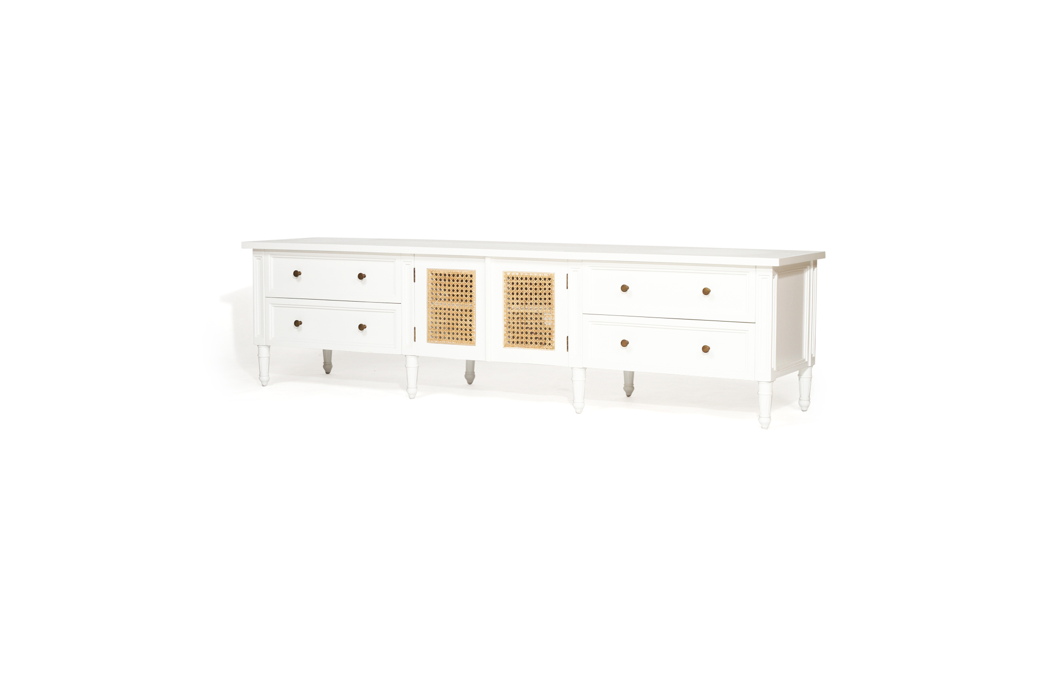 Hamilton Cane Entertainment Unit - White - Image 4