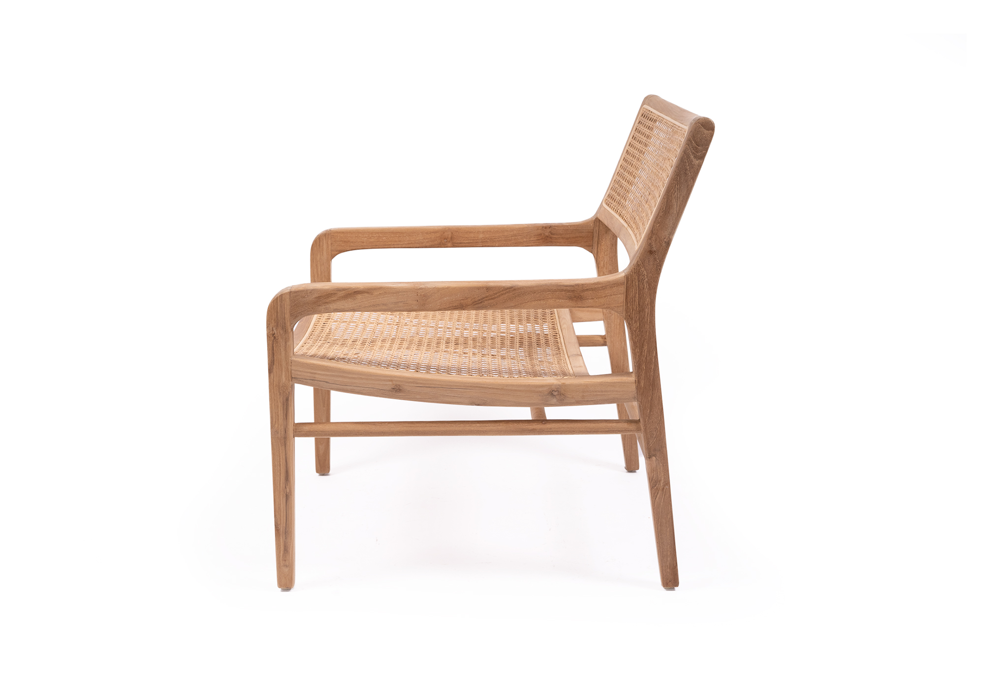 Sambar Armchair - Teak and Rattan - Image 4