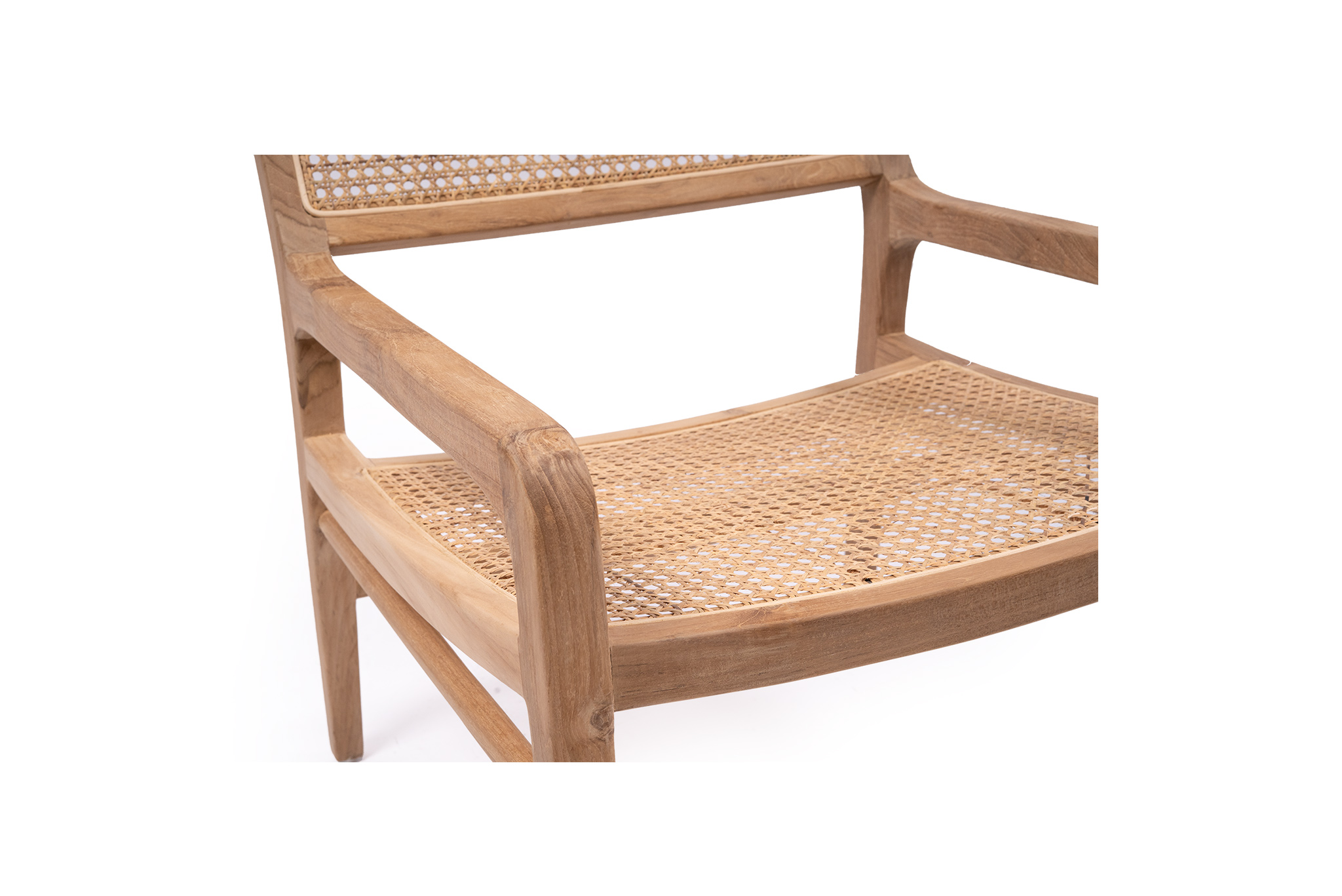 Sambar Armchair - Teak and Rattan - Image 7