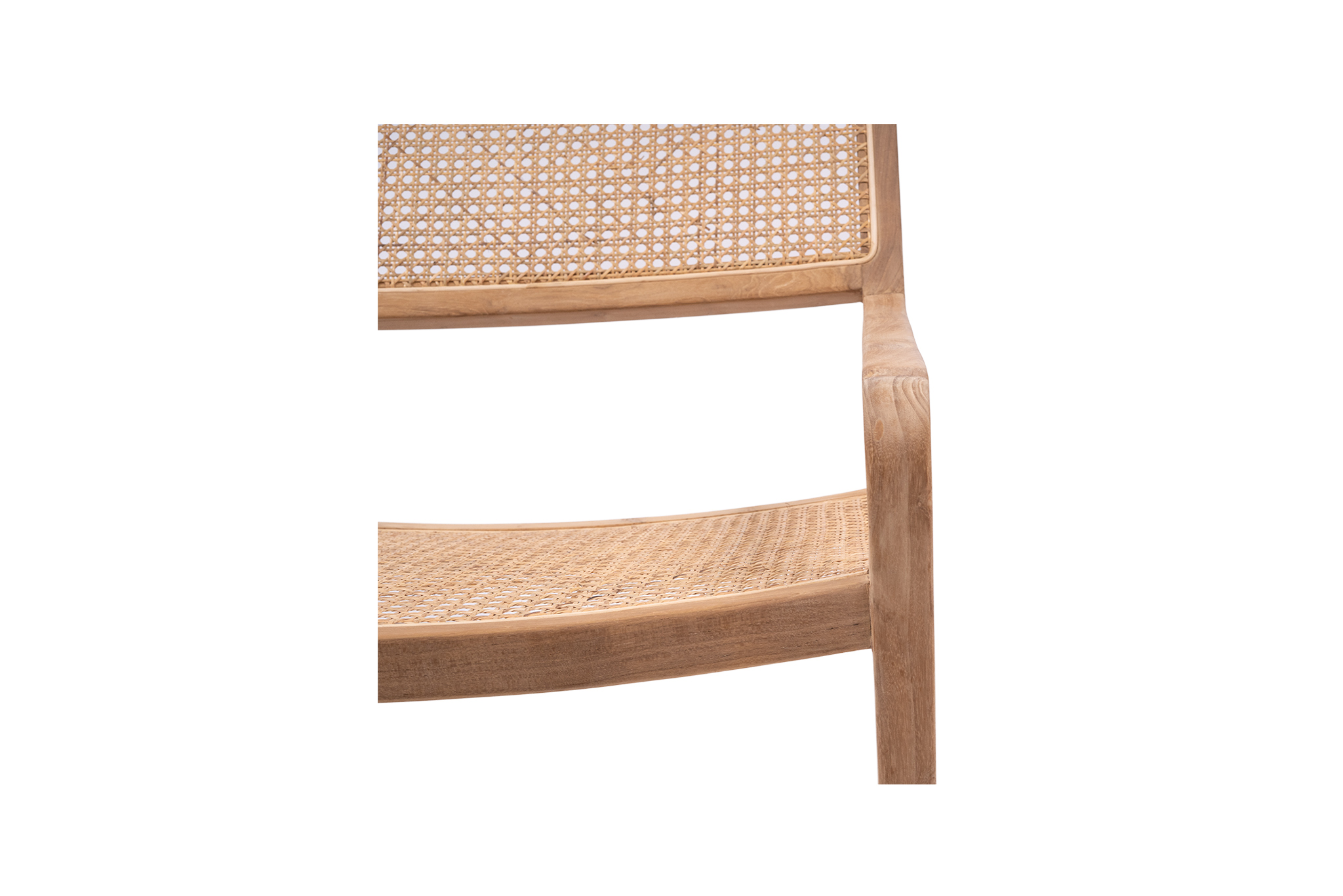 Sambar Armchair - Teak and Rattan - Image 8