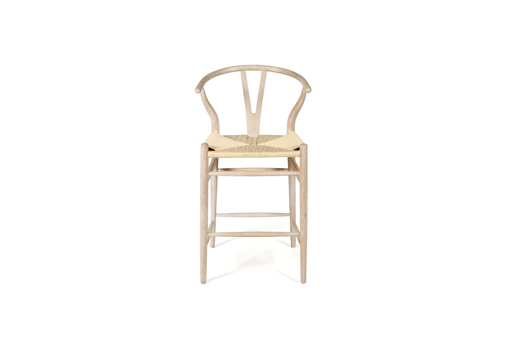 Wishbone Counter Stool - White Coastal Oak - Image 2