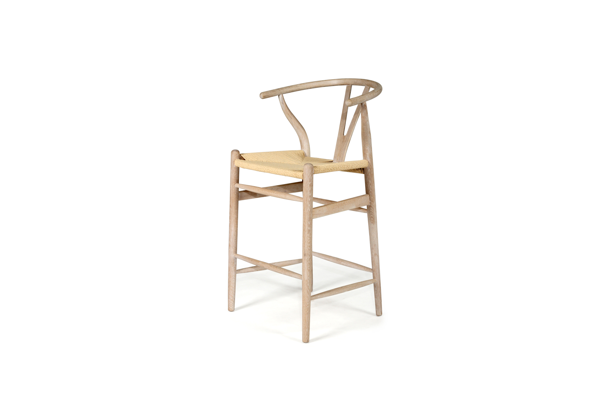 Wishbone Counter Stool - White Coastal Oak - Image 3