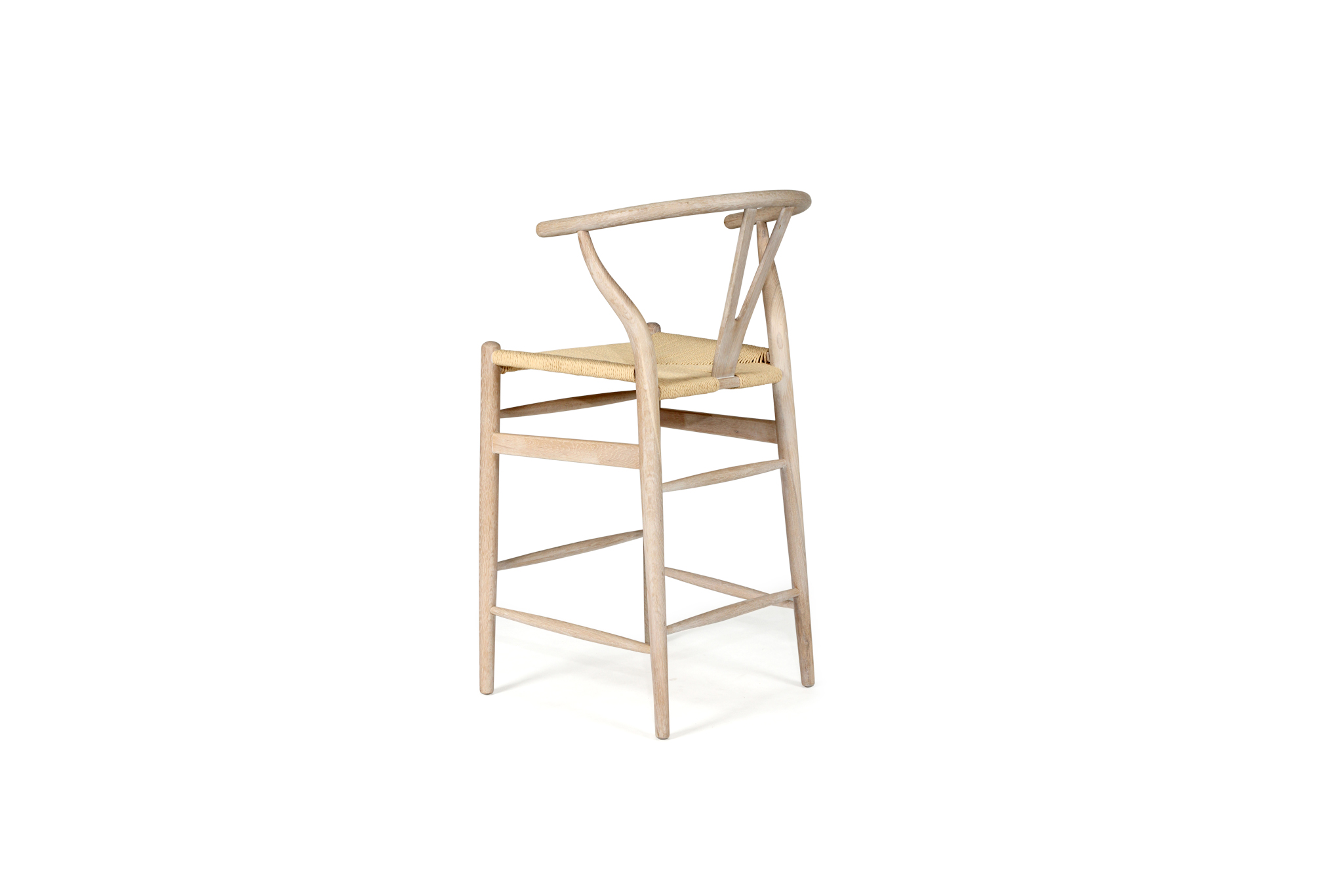 Wishbone Counter Stool - White Coastal Oak - Image 5
