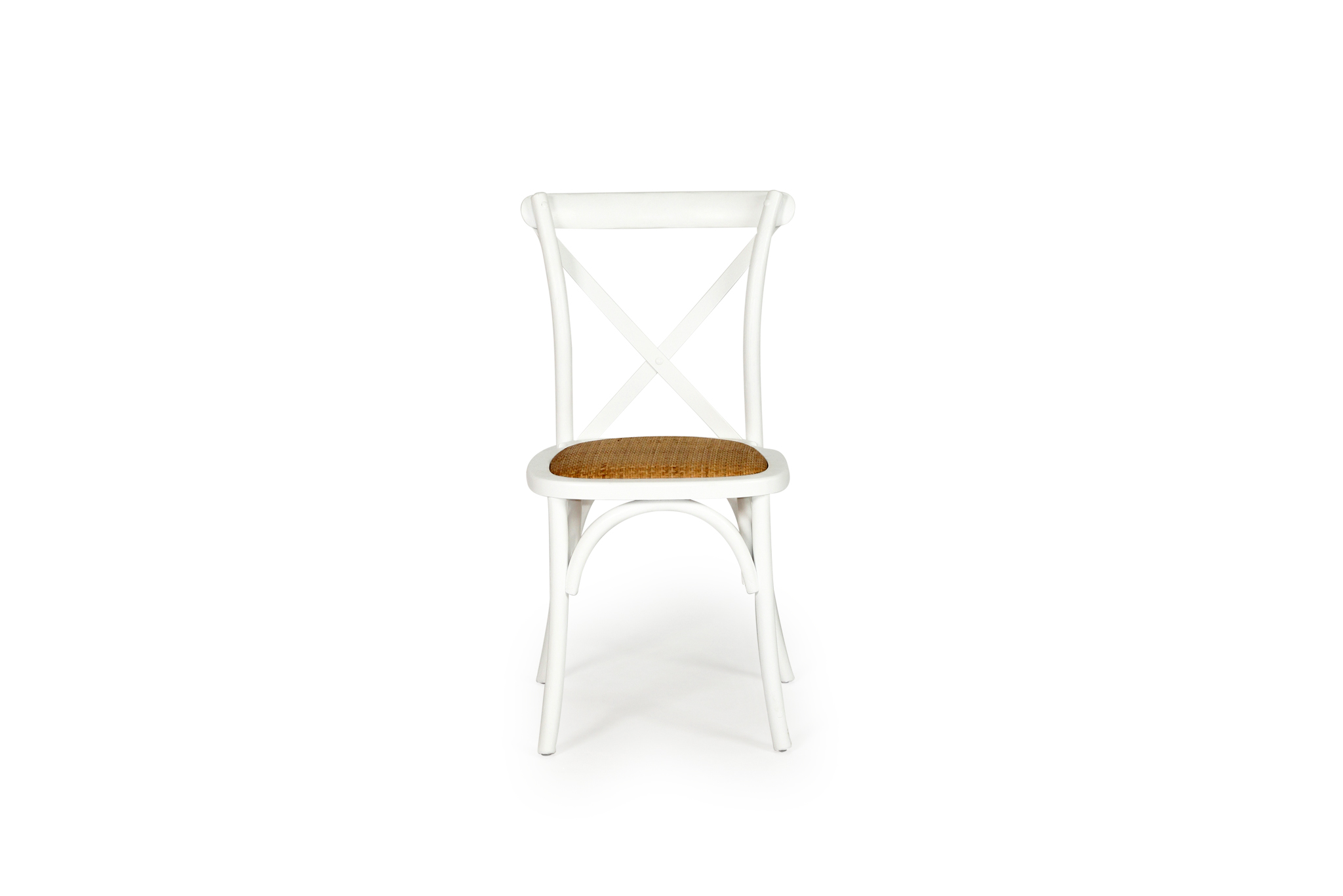 Cross Back Chair - White - Image 5