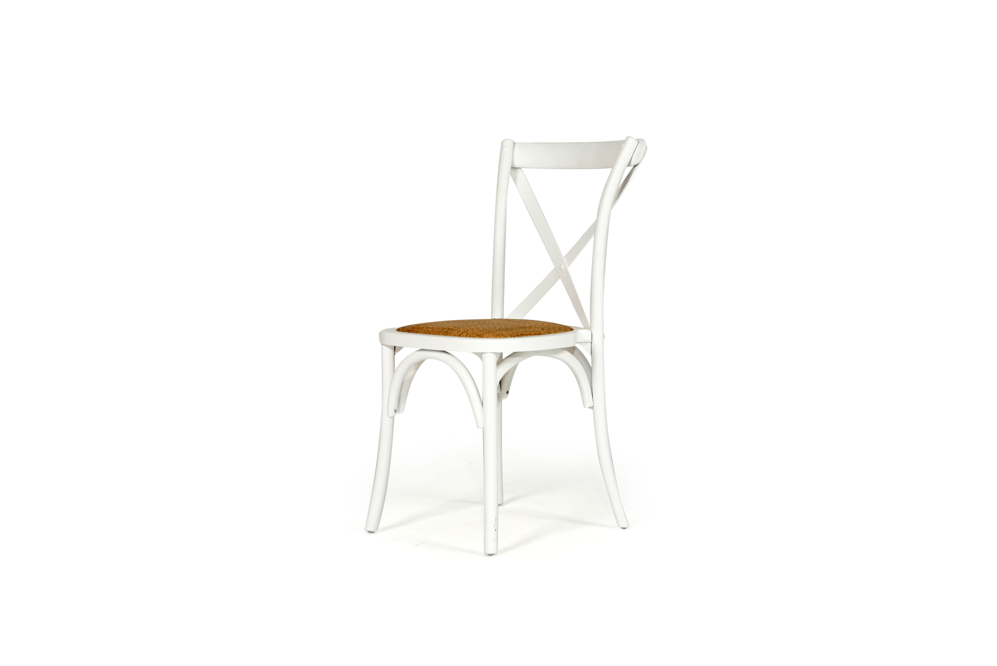 Cross Back Chair - White - Image 2