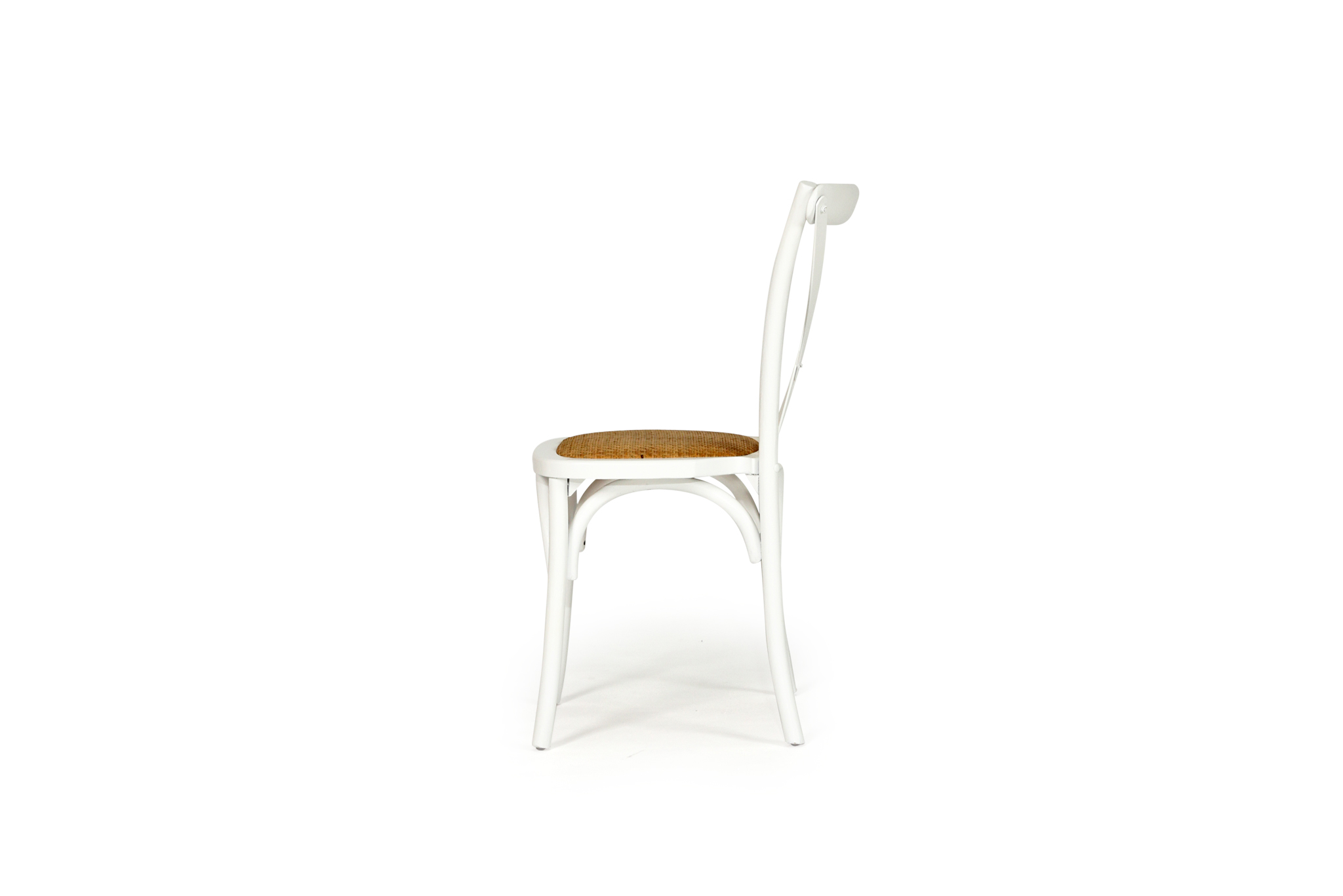 Cross Back Chair - White - Image 3